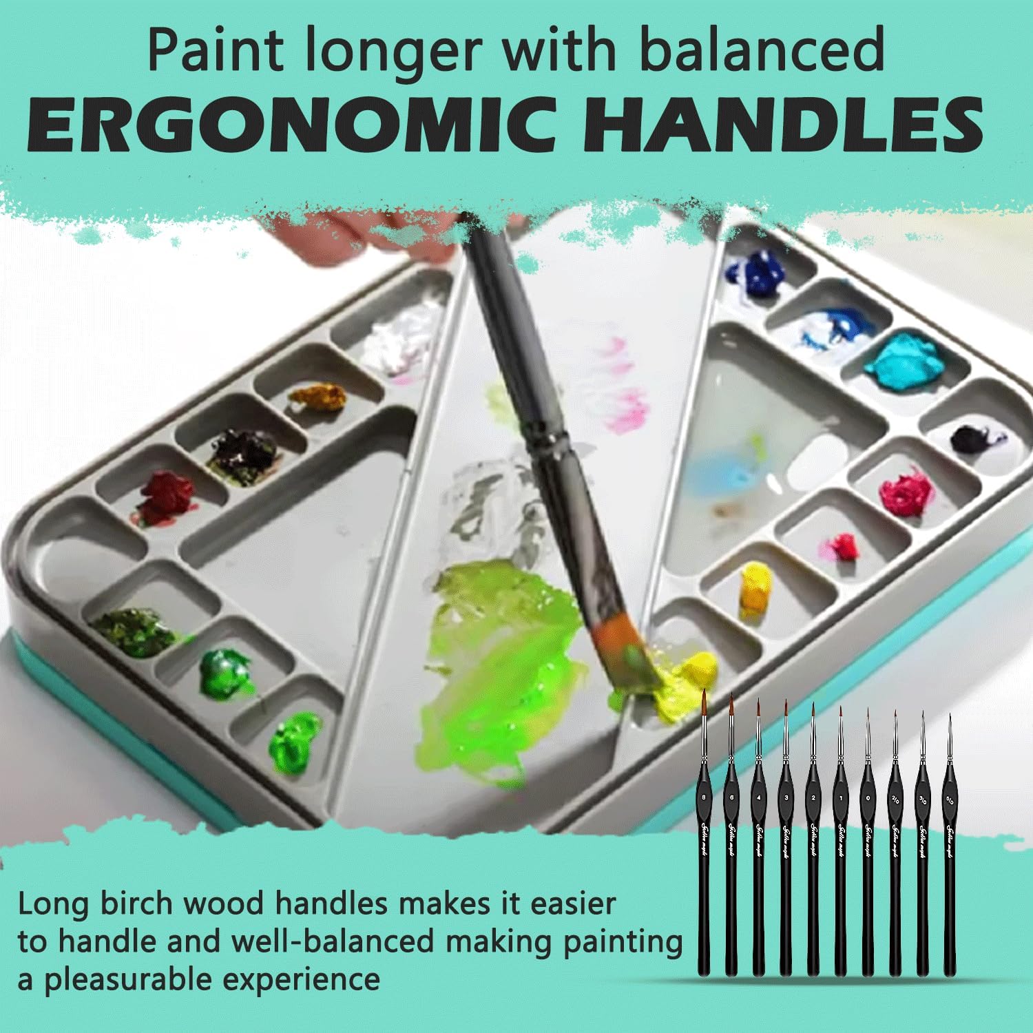 Wet Palette for Miniature Painting with Brushes and Plates, Airtight Travel-Friendly Design - Image 3