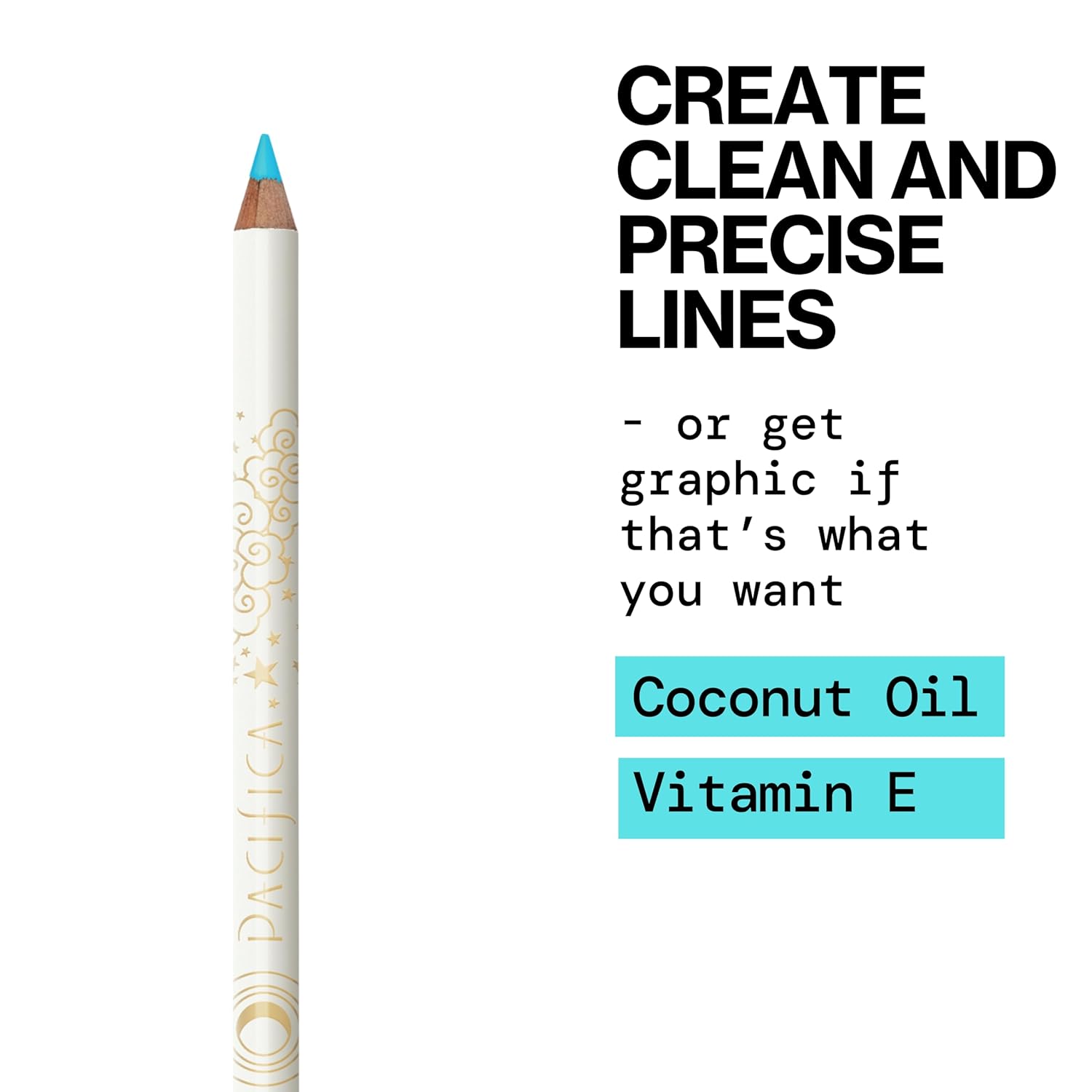 Pacifica Pastel Ocean Blue Waterproof Eyeliner Pencil Longwear Vegan 0.04 oz - Image 3