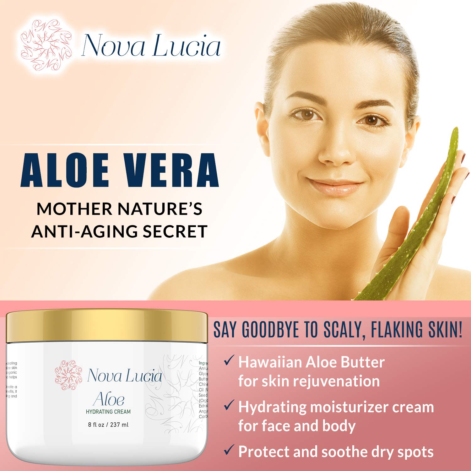 Hawaiian 8 oz Aloe Vera Moisturizer for Sunburn Relief and Anti-Wrinkle Care - Image 5