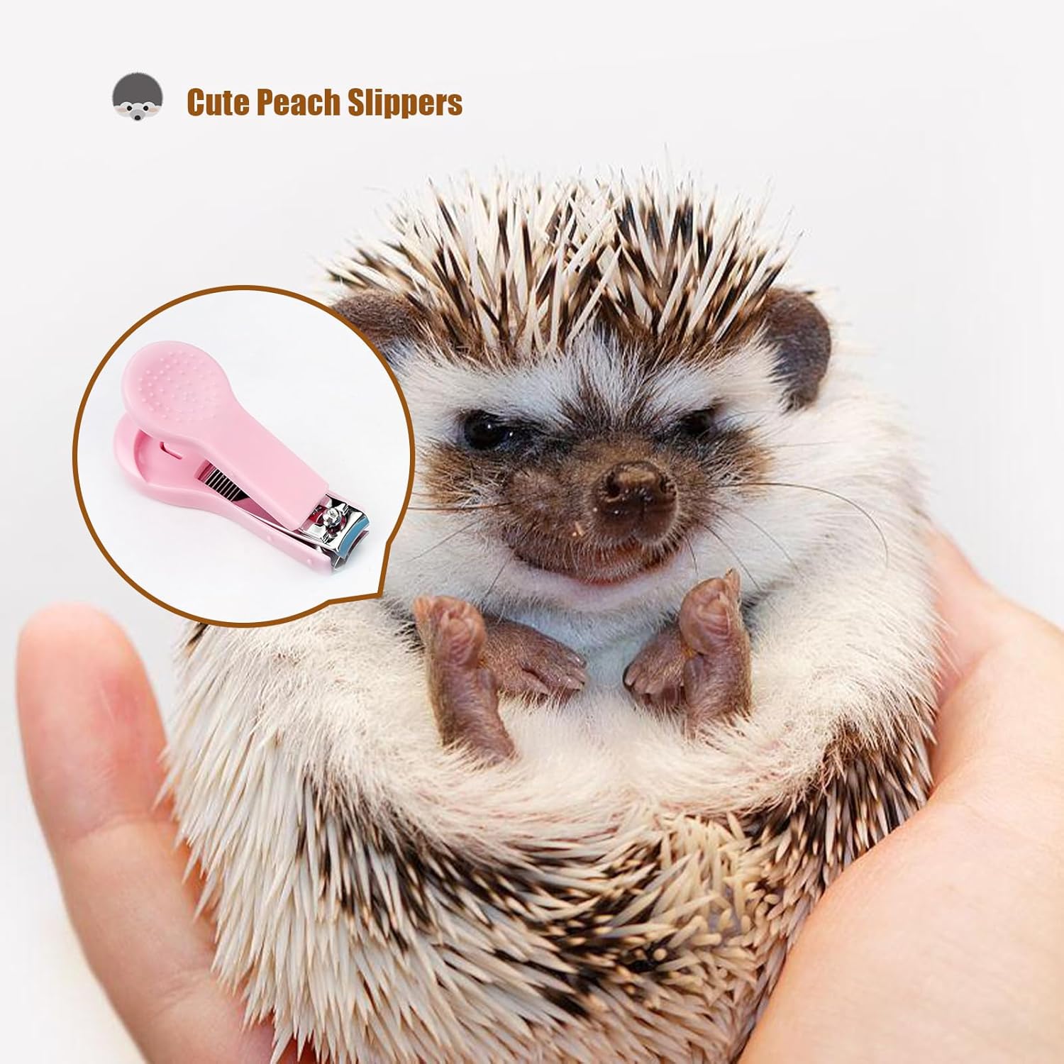 Hedgehog Bath Time Fun Set with Foldable Tub, Brush, Clippers, and Cozy Slippers - Image 5