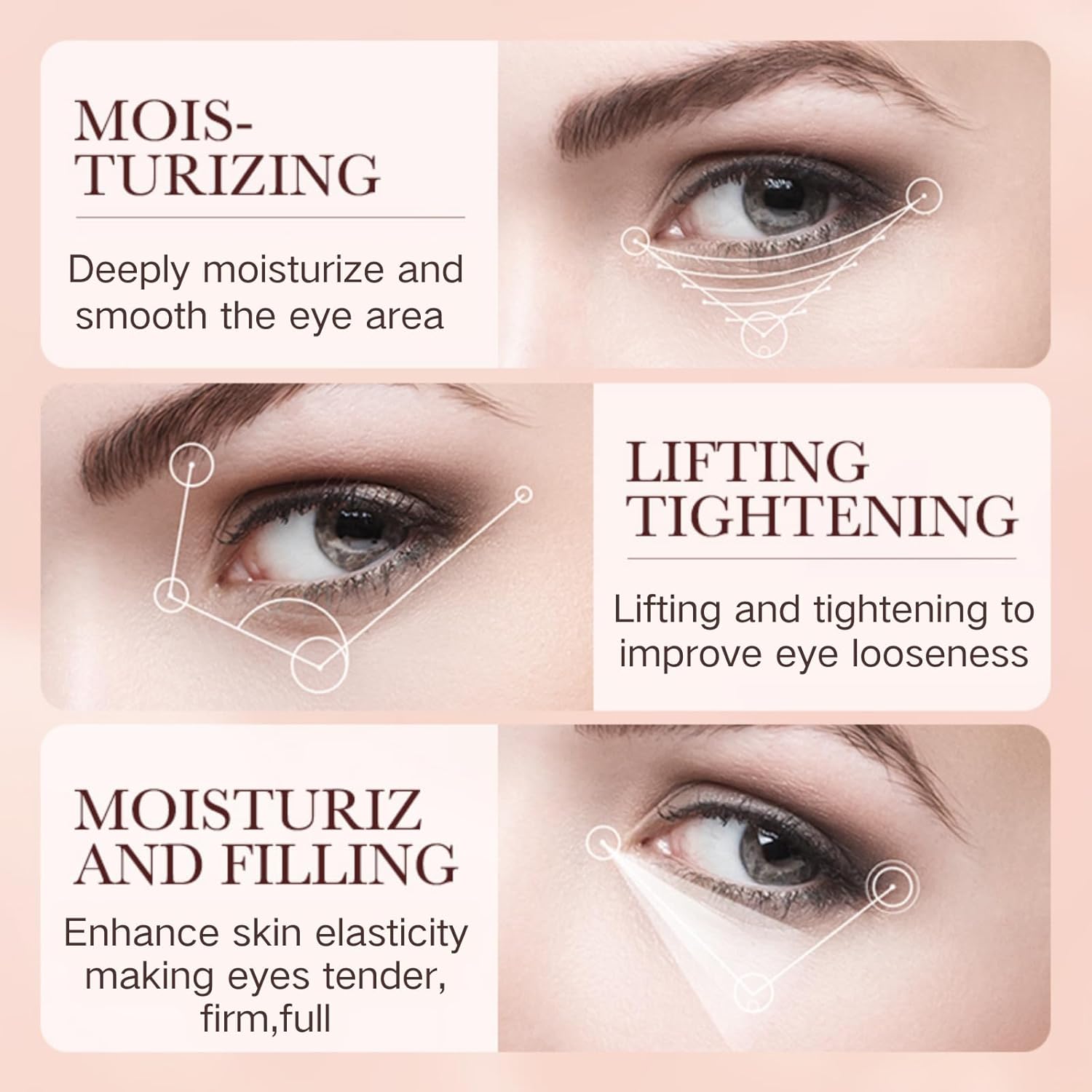 2PCS Retinol Eye Stick Cream for Dark Circles Puffiness Hydrating Anti-Aging Serum - Image 3