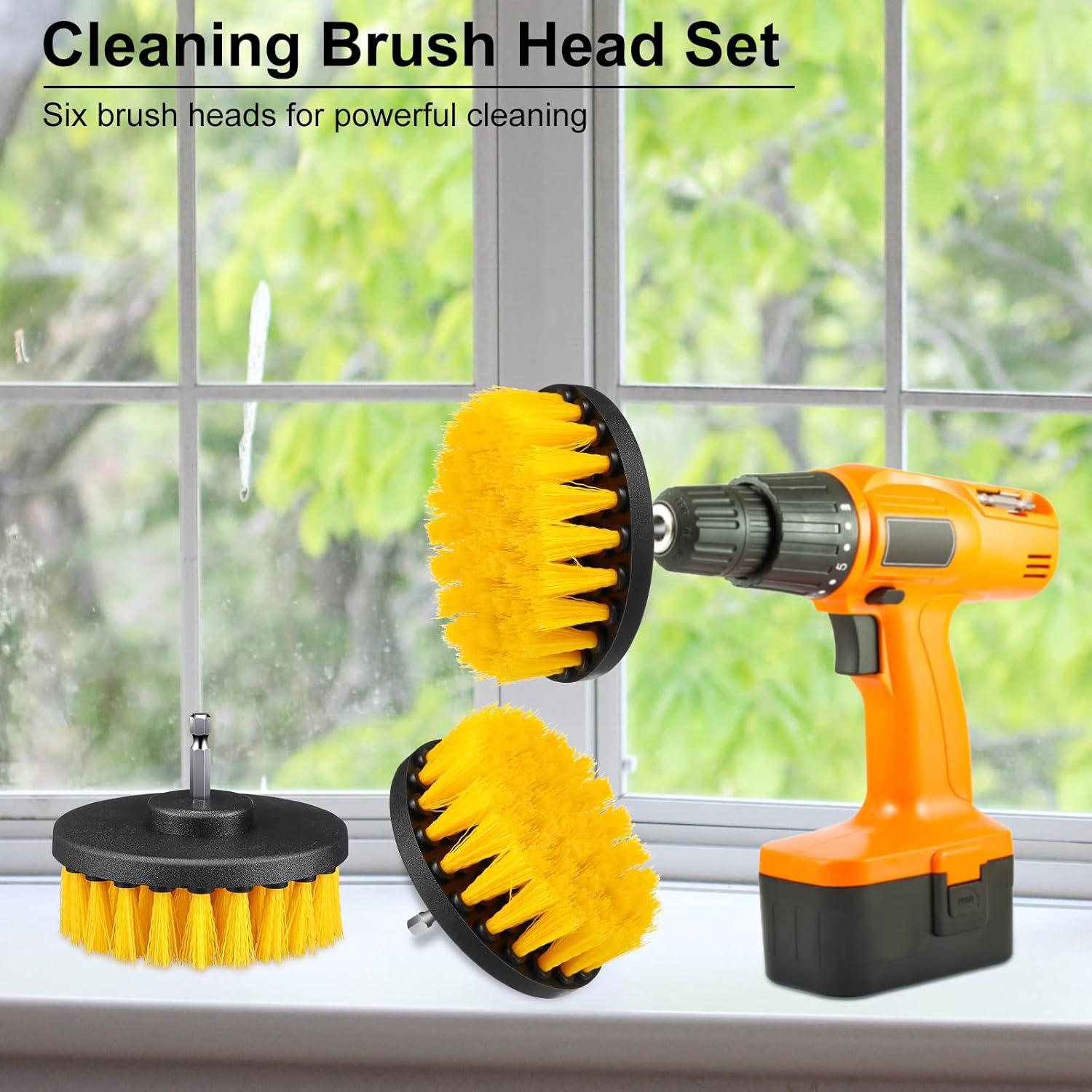 RemeRry 6-Piece Drill Brush Attachment Cleaning Kit for Bathroom, Kitchen, and Auto Use - Image 3