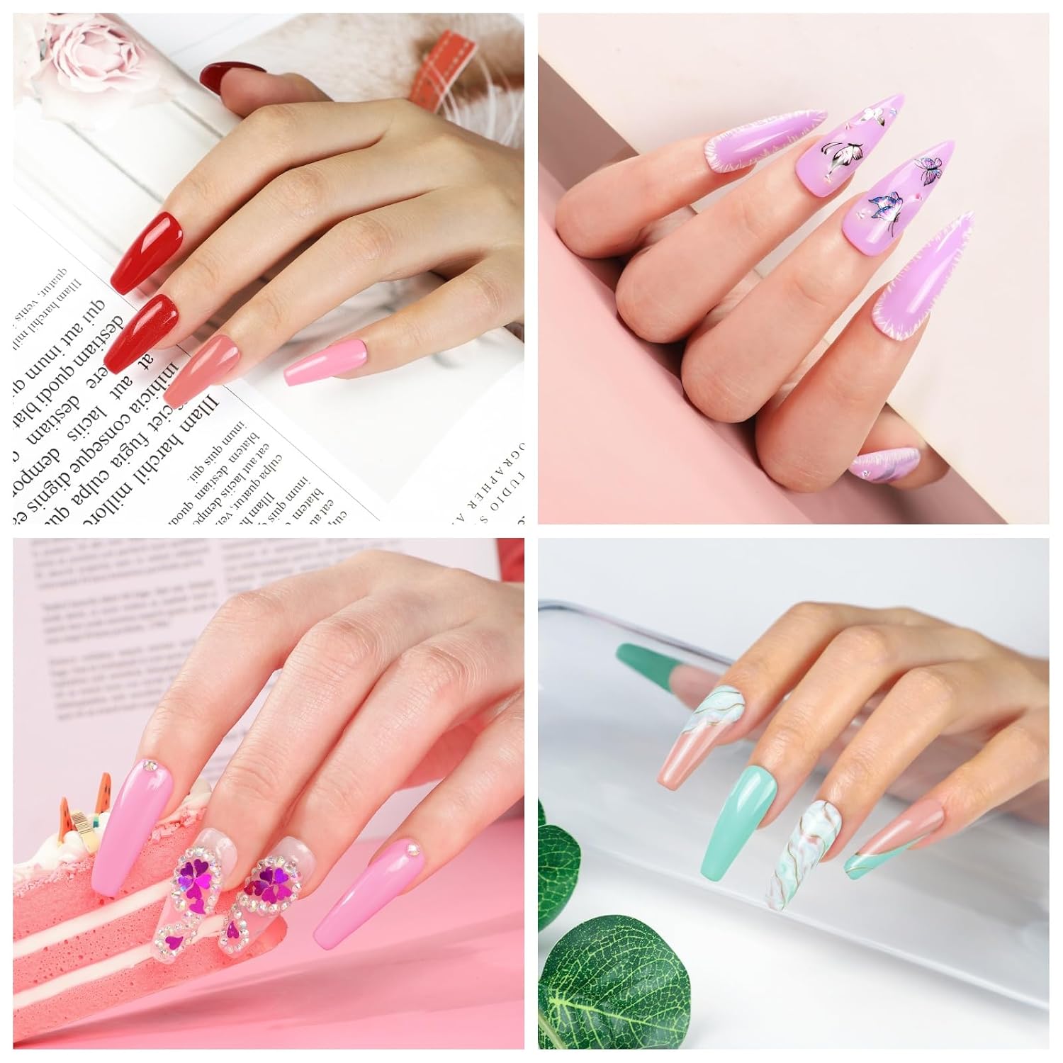 COSCELIA 57-Piece Gel Nail Polish Kit with UV Lamp, 40 Vibrant Colors, and Decorative Stickers for At-Home Manicures - Image 9