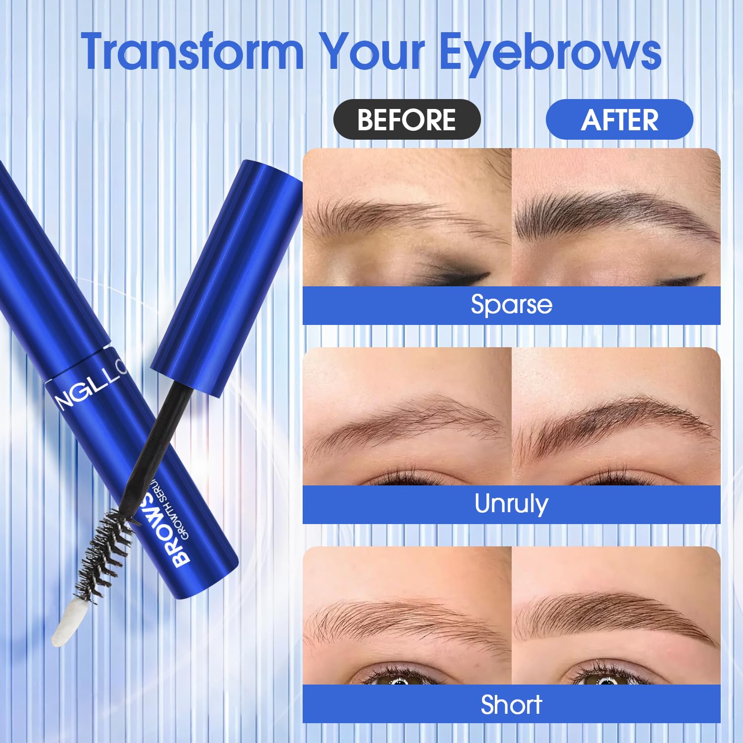 Naturally Enhance Brows 5ml Plant Extract Eyebrow Growth Serum for Thicker, Longer Lashes - Image 2