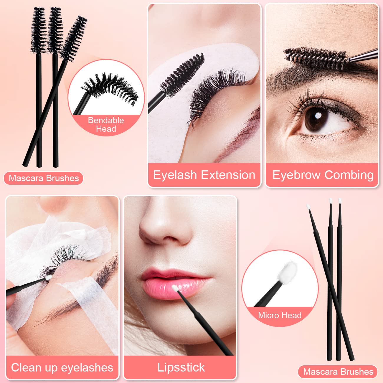 Eyelash Extension Kit Individual Lashes 0.07D Curl 8-15mm with Application Tools - Image 6
