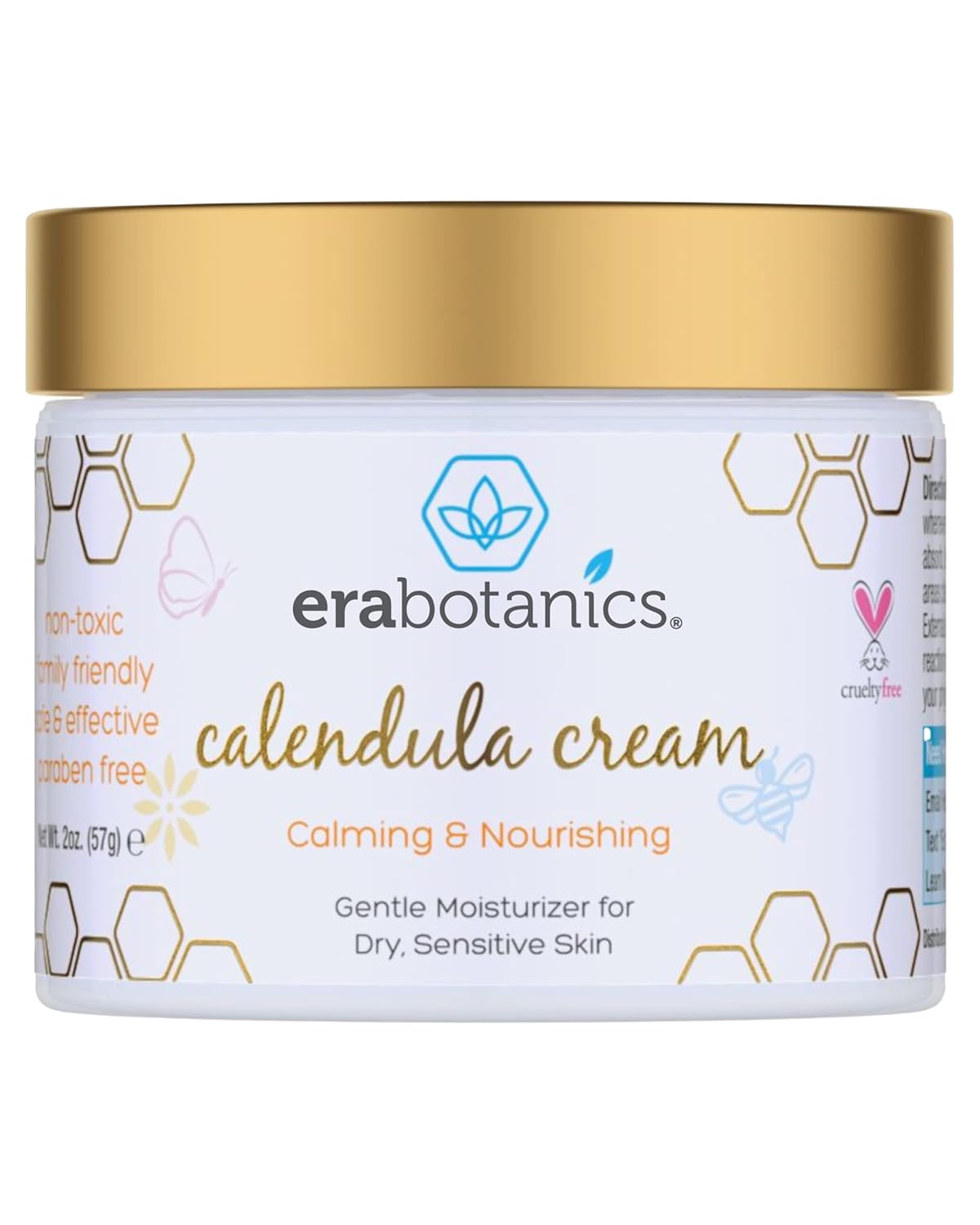 Era Organics Calendula Cream for Babies - Soothing & Nourishing Baby Moisturizer, Cocoa Butter, Rosemary & More - Face & Body Cream for Sensitive Skin, Made in USA