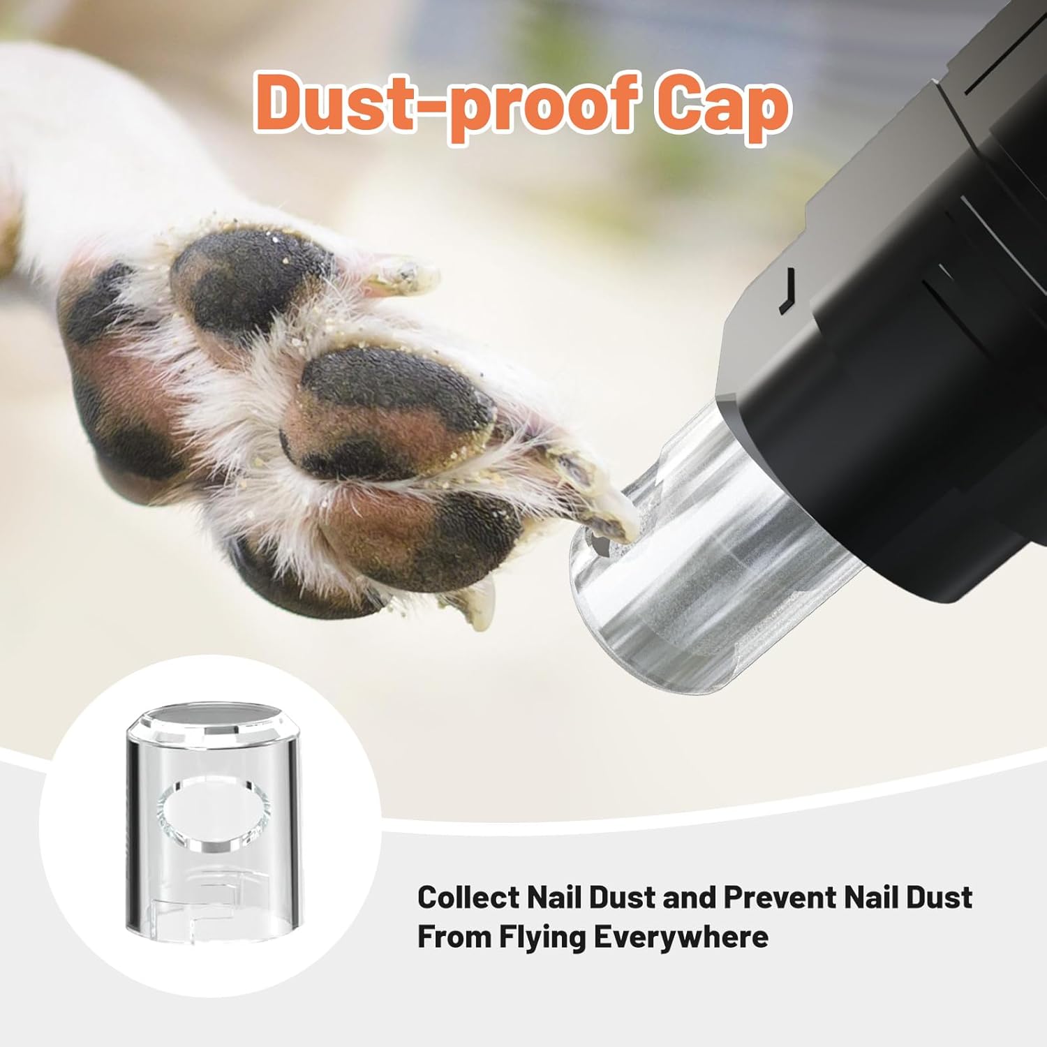 NUMINA Rechargeable Dog Nail Grinder with 2 LED Lights, 3-Speed, All Pets, Like New Condition - Image 5