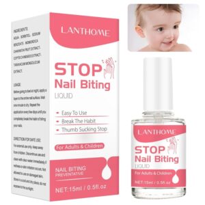 Anti Nail Biting Polish - Nail Biting Prevention Thumb Sucking Nail Polish - Safe Effective Bitter Nail Polish - Stop Sucking and Biting Nails Day Night Care