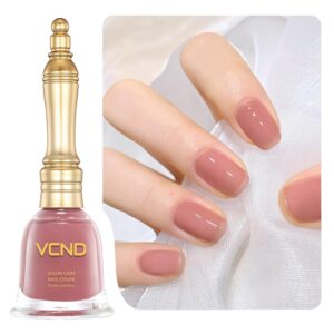 Nude Pink Nail Polish, Odorless, Quick-Drying And Long-Lasting, No Nail Lamp Needed (0.35 fl.oz - 10.5 ml) Pink Jelly Nail Polish, At-Home DIY French Salon Manicures, Gifts For The Ladies