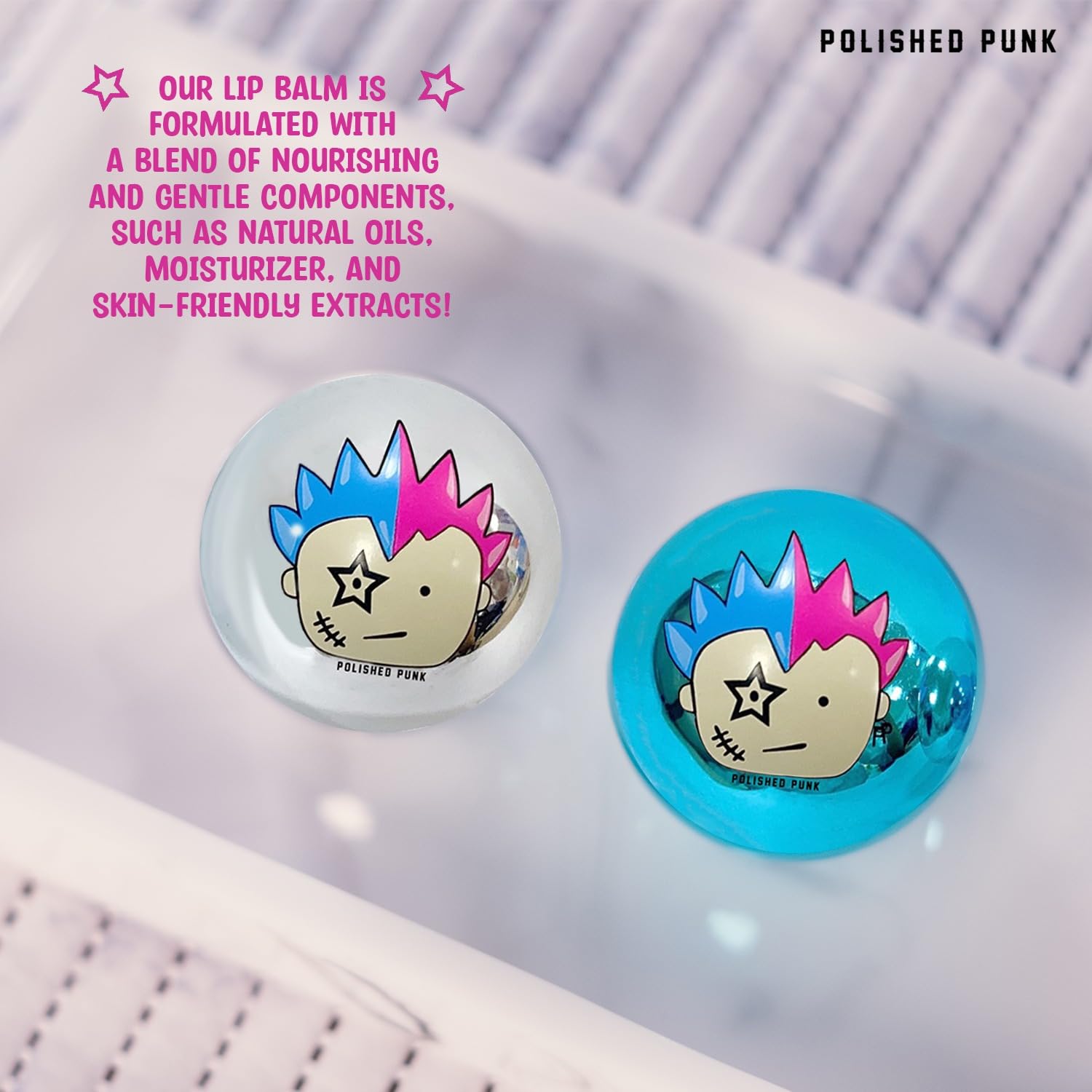 Moisturizing Twist-Off Ball Lip Balm for All Ages, Travel Size, Cake Flavor - Image 6