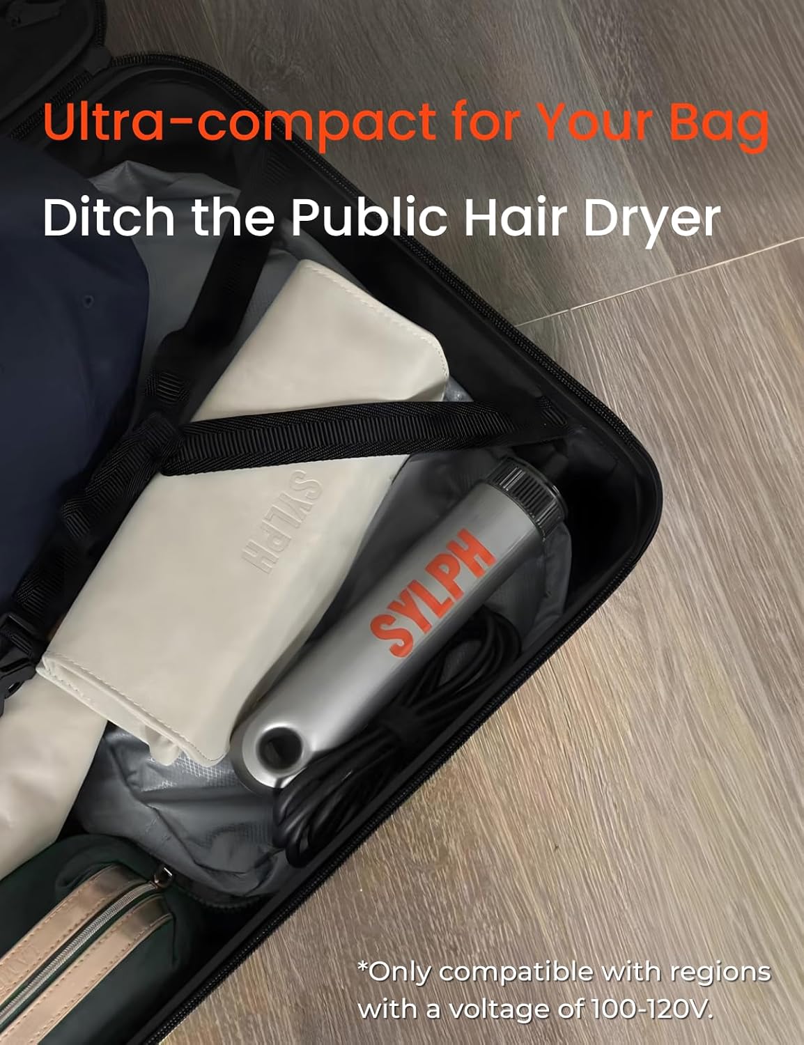 SYLPH Ultra Light 0.55 lbs Portable Hair Dryer 110,000 RPM Fast Drying Mini for Travel - Image 4