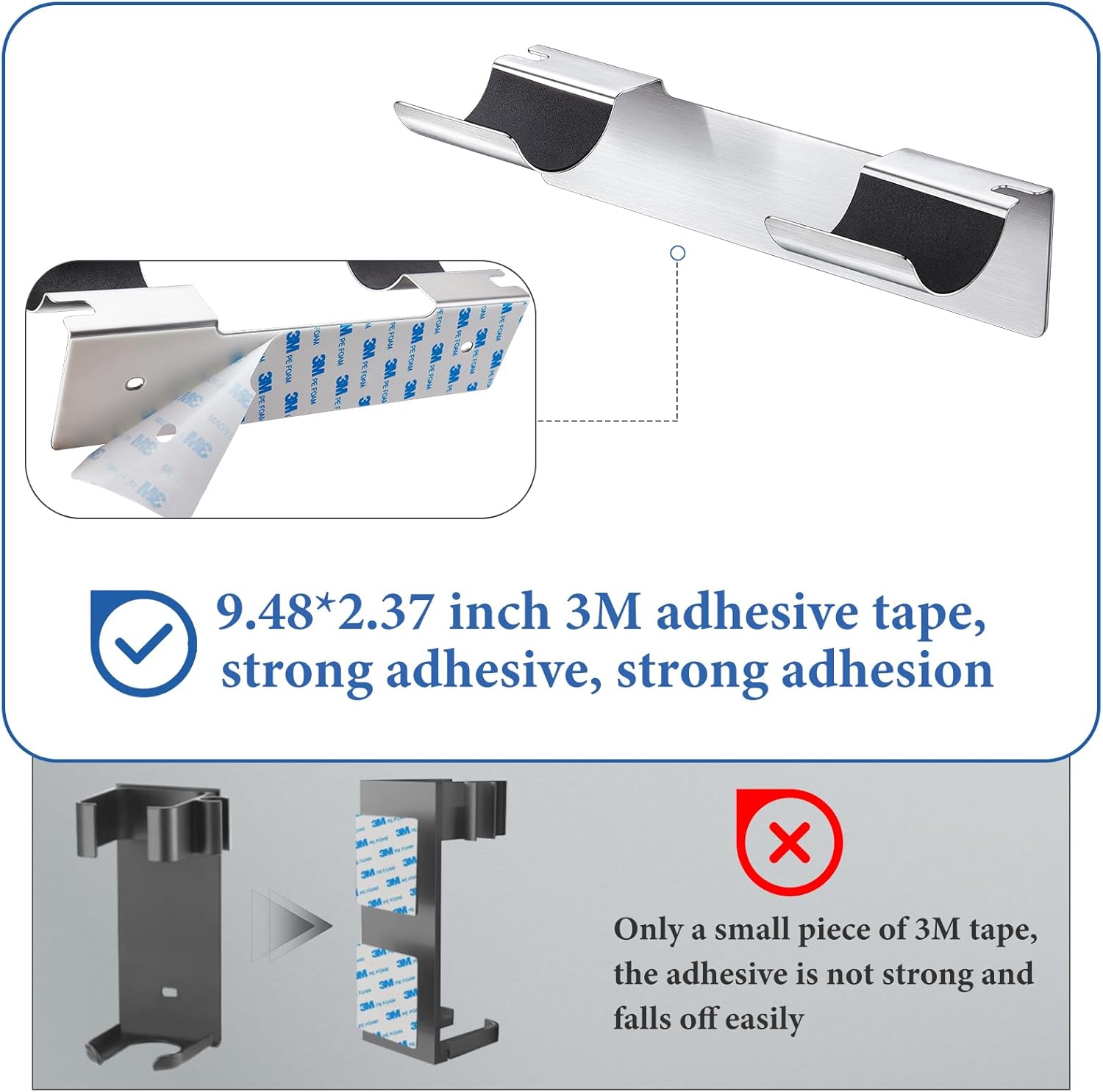 Stainless Steel Curling Iron Holder Wall Mount for Hot Iron Straightener Bathroom Organizer - Image 3