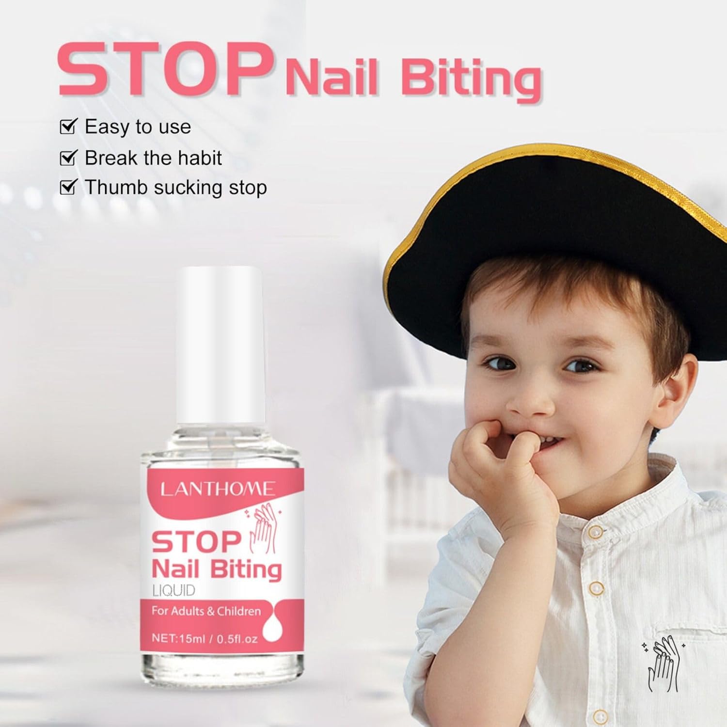 Anti Nail Biting Polish 15ml for Thumb Sucking and Biting Prevention - Image 2