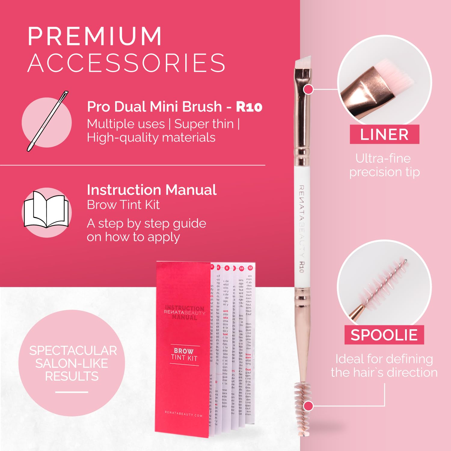 RB Renata Beauty Black Brow Tint Kit with Color Tint and Cream Developer 30 Applications - Image 6