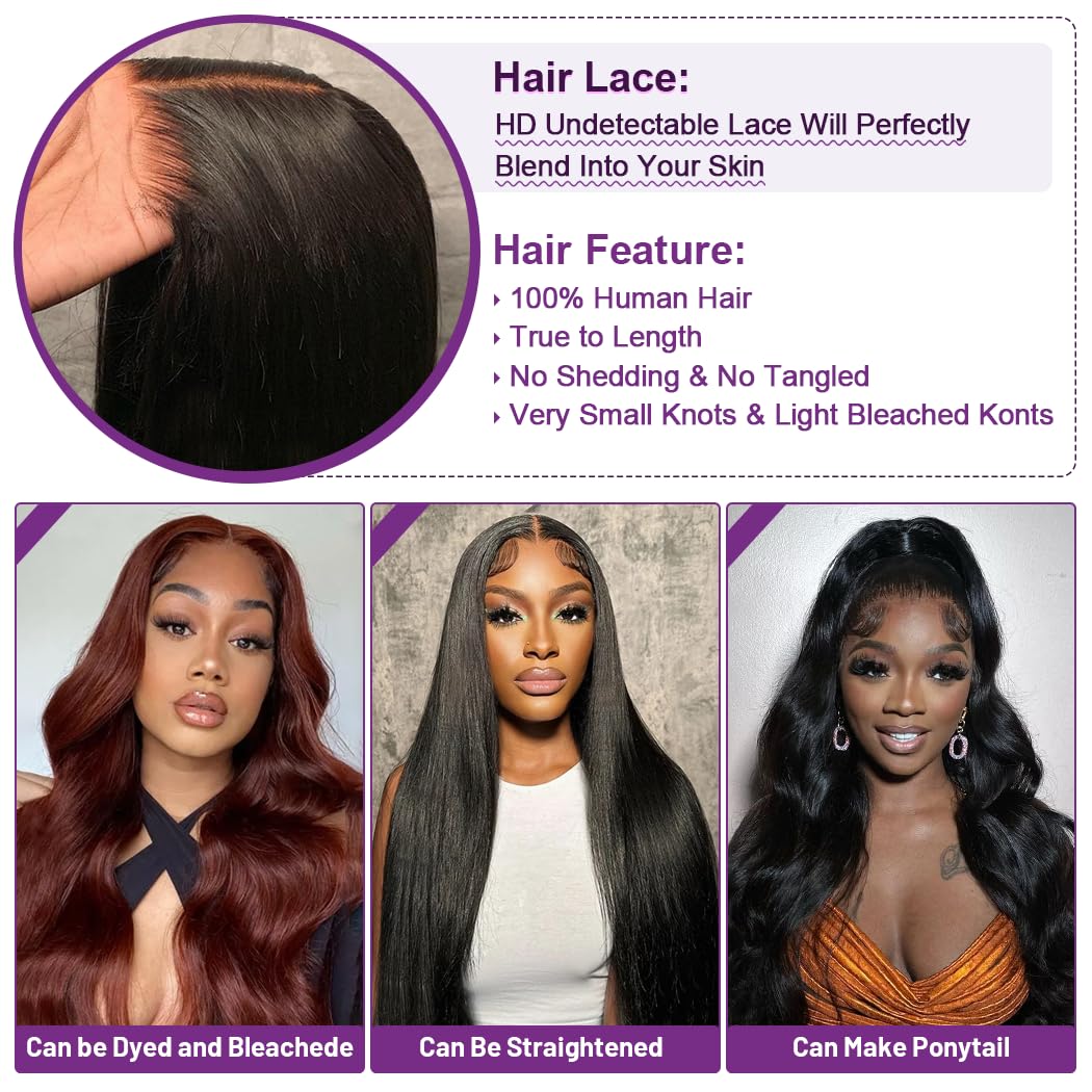 Glueless Body Wave 5x5 HD Lace Closure Wig for Women, 180% Density, Pre Plucked, 20 Inch - Image 4