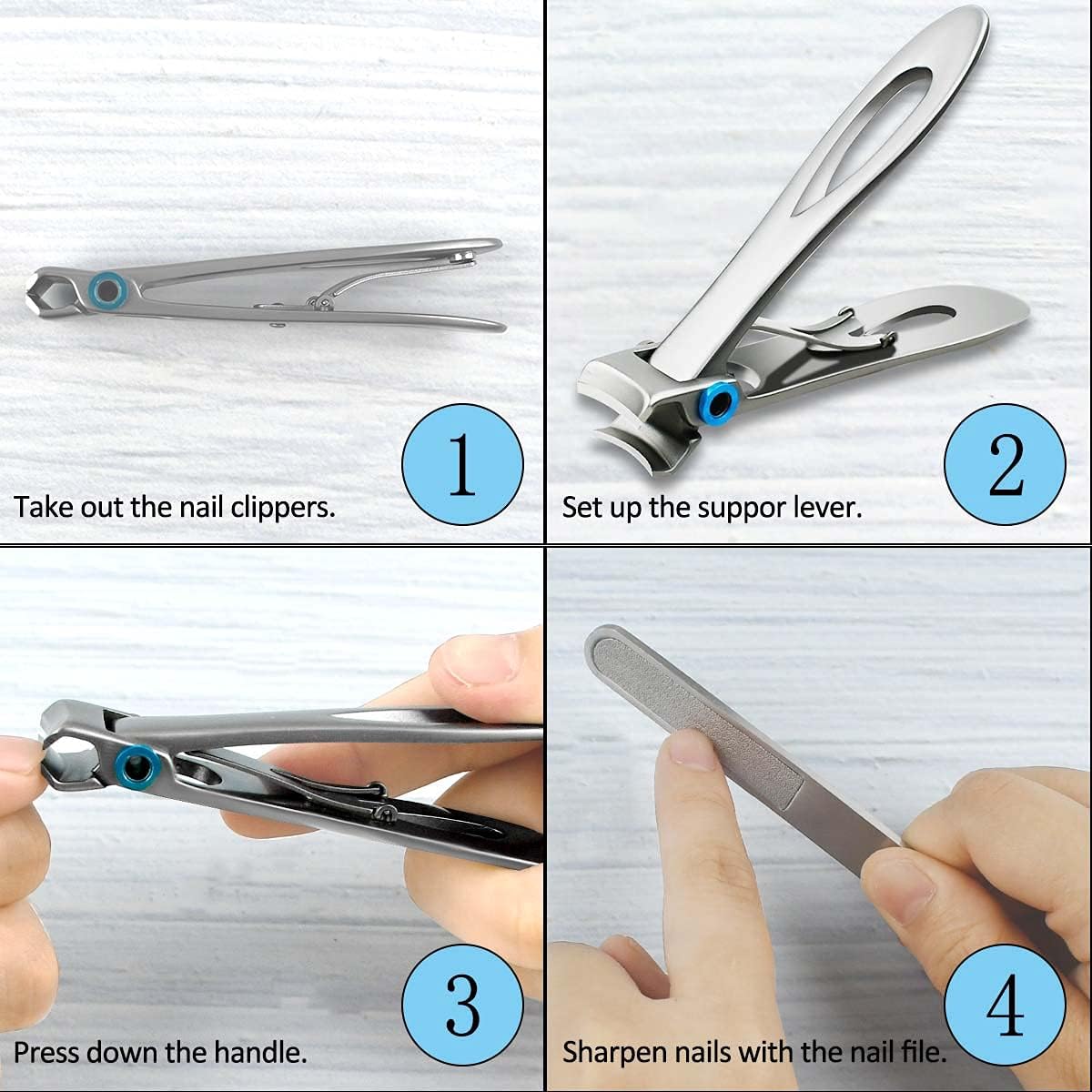 Extra Large 15mm Wide Jaw Stainless Steel Nail Clippers for Thick Toenails - Image 7