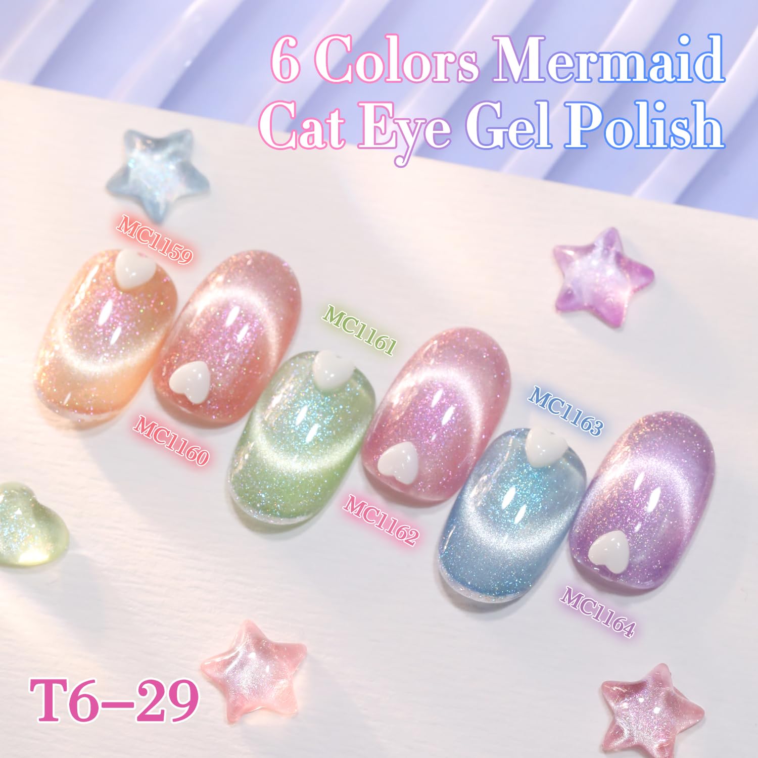 0.5 Oz/15 ML Double Rhythm Cat Eye Gel Polish Holographic Glitter Spring Green - Image 8