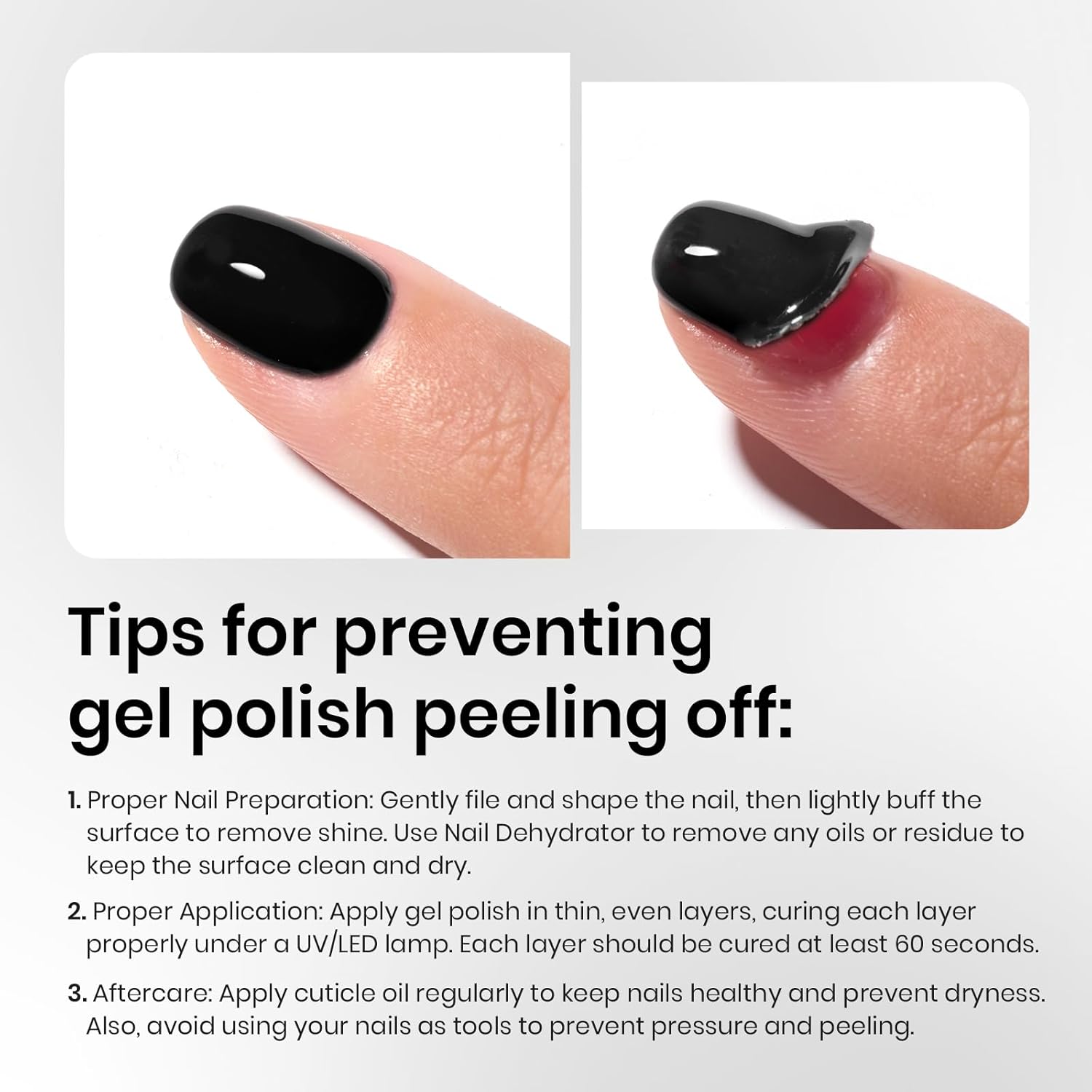 Beetles 3 Pc Gel Nail Polish Kit: Black Base Coat Top Coat Long Lasting Shine - Image 9