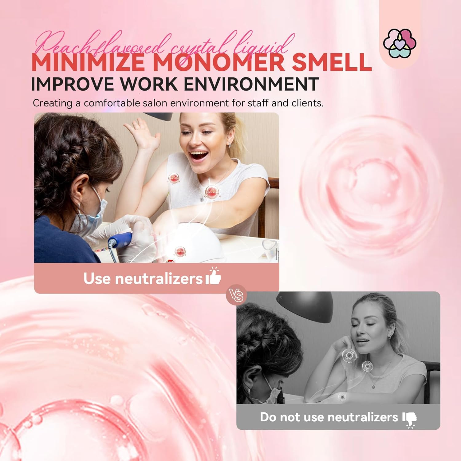 SAVILAND 30ml Peach Scent Odor Neutralizer Drops for Acrylic Nails - Image 5