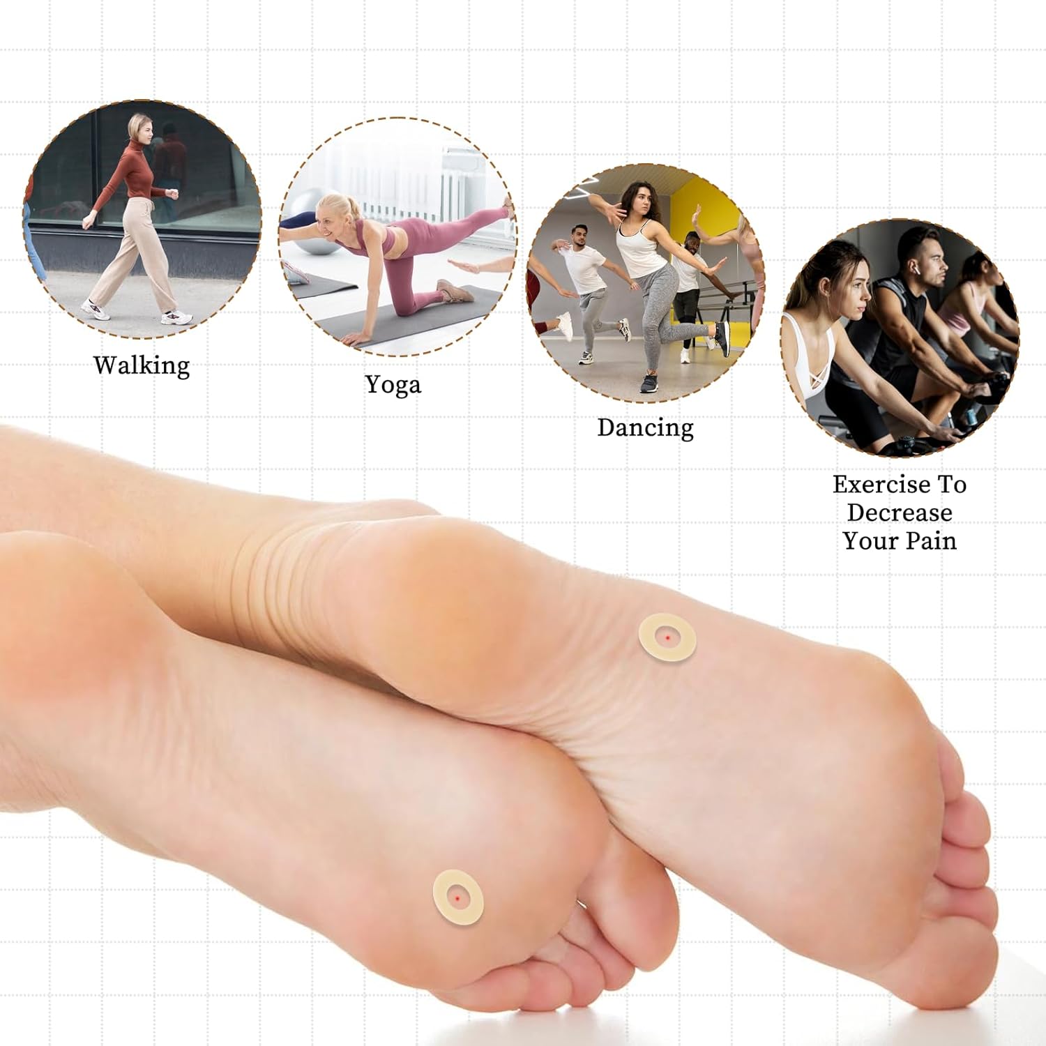 150pcs Self-Adhesive Corn Pads for Feet and Toes, Latex Sponge Callus Relief Pads - Image 5