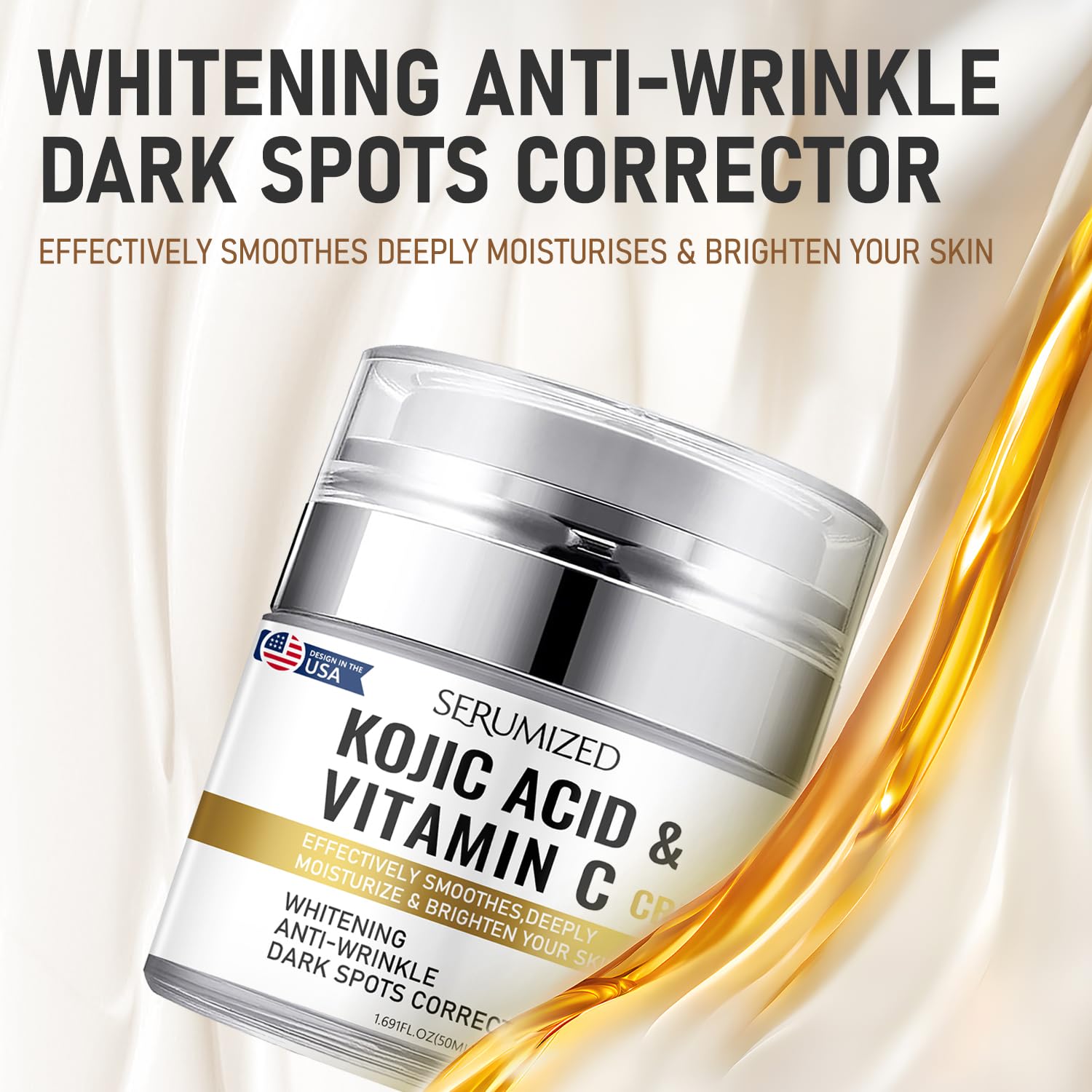 Kojic Acid Vitamin C Dark Spot Corrector Anti-Wrinkle Cream 1.69 fl oz - Image 7