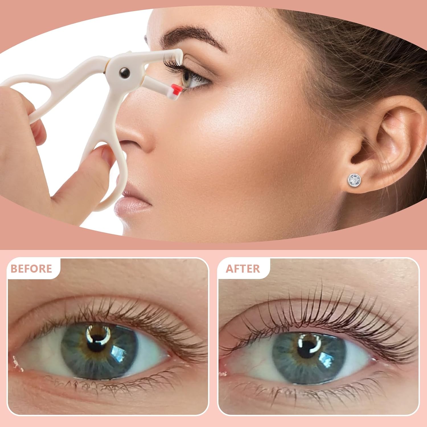 3PCS Professional Eyelash Curler Set with Silicone Refill Pads for Effortless Volume - Image 2