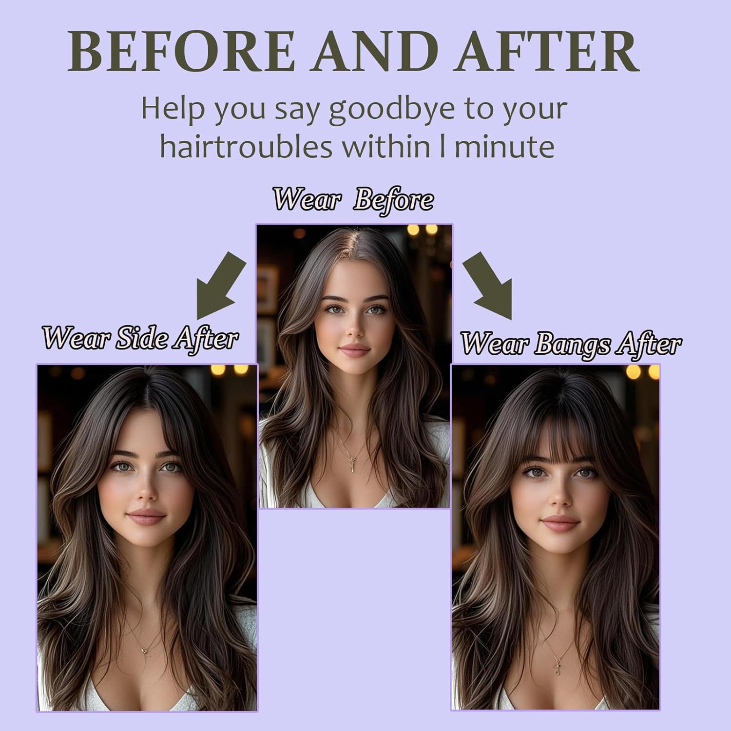 18 Inch 360° 3D Ombre Light Brown to Blonde Hair Topper for Thinning Hair - Image 3