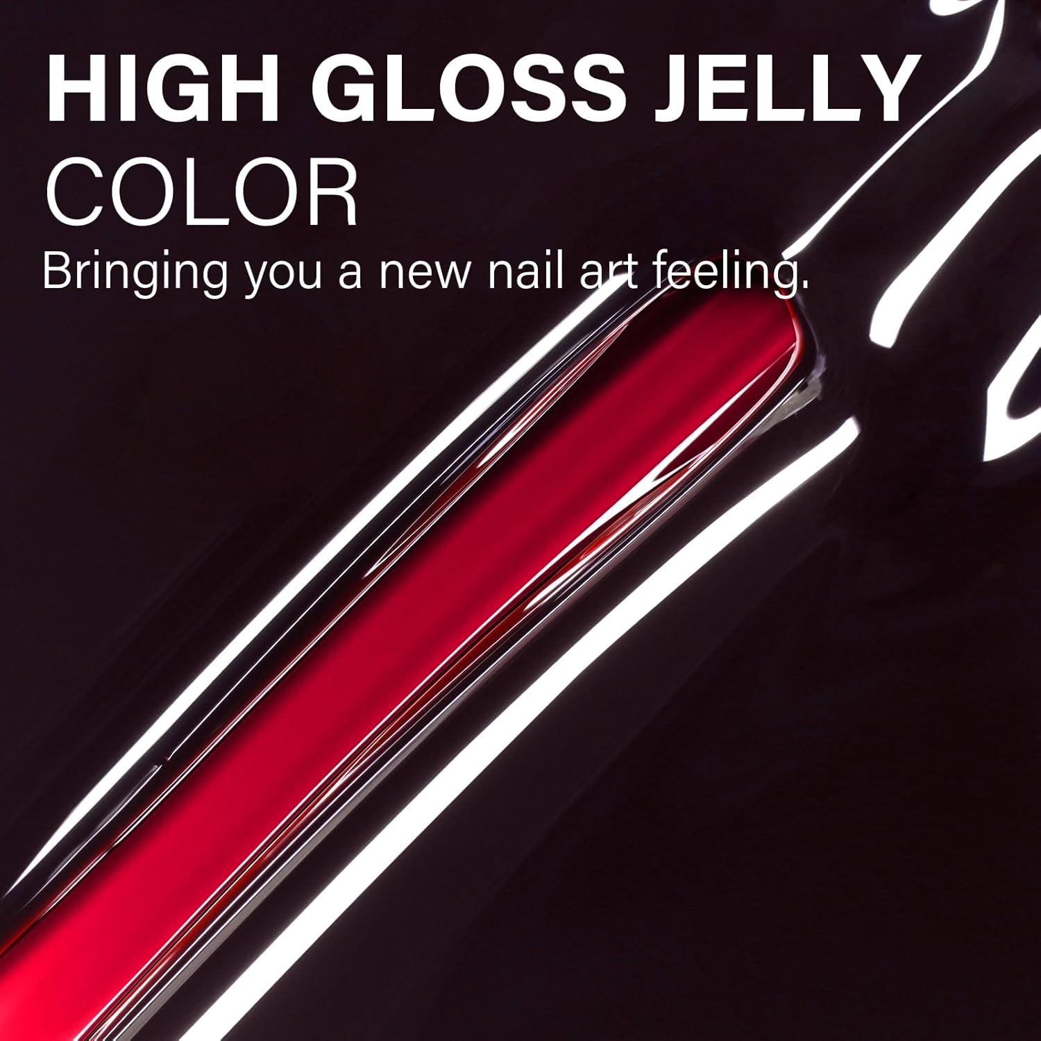 AILLSA 0.51 Oz Red Gel Nail Polish Jelly Queen Hearts Burgundy Translucent Finish - Image 6