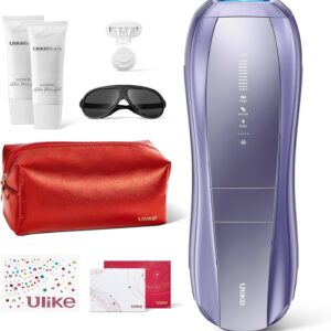 Ulike Laser Hair Removal, Air 10 IPL Hair Removal Device with Ice Cooling, Dual Lights, SHR Mode for Women & Men, Limited Holiday Set with Aloe Vera Gels, Gem Stickers, Christmas Cards & Storage Bag