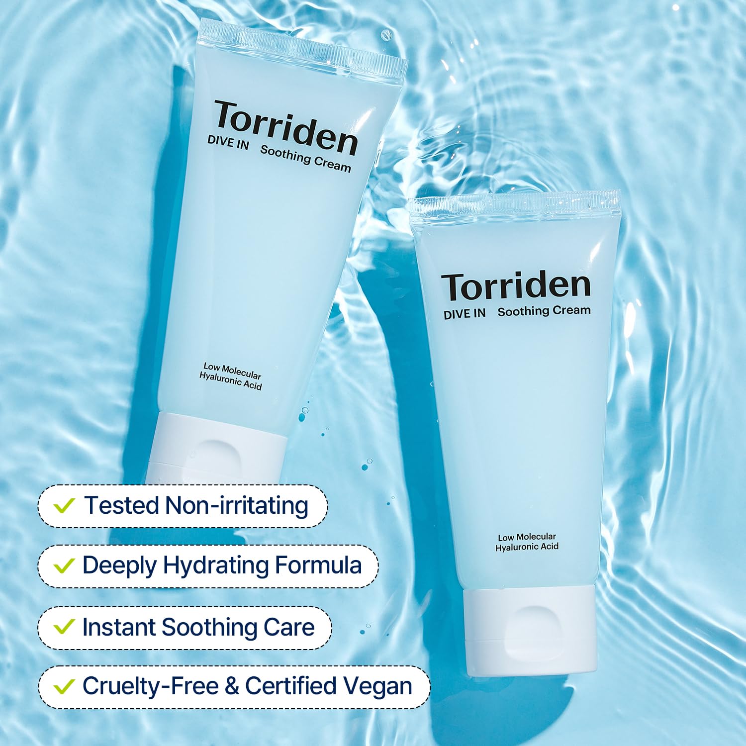 Torriden DIVE IN Hyaluronic Acid Soothing Cream 100ml Tube for Sensitive Dry Skin - Image 6