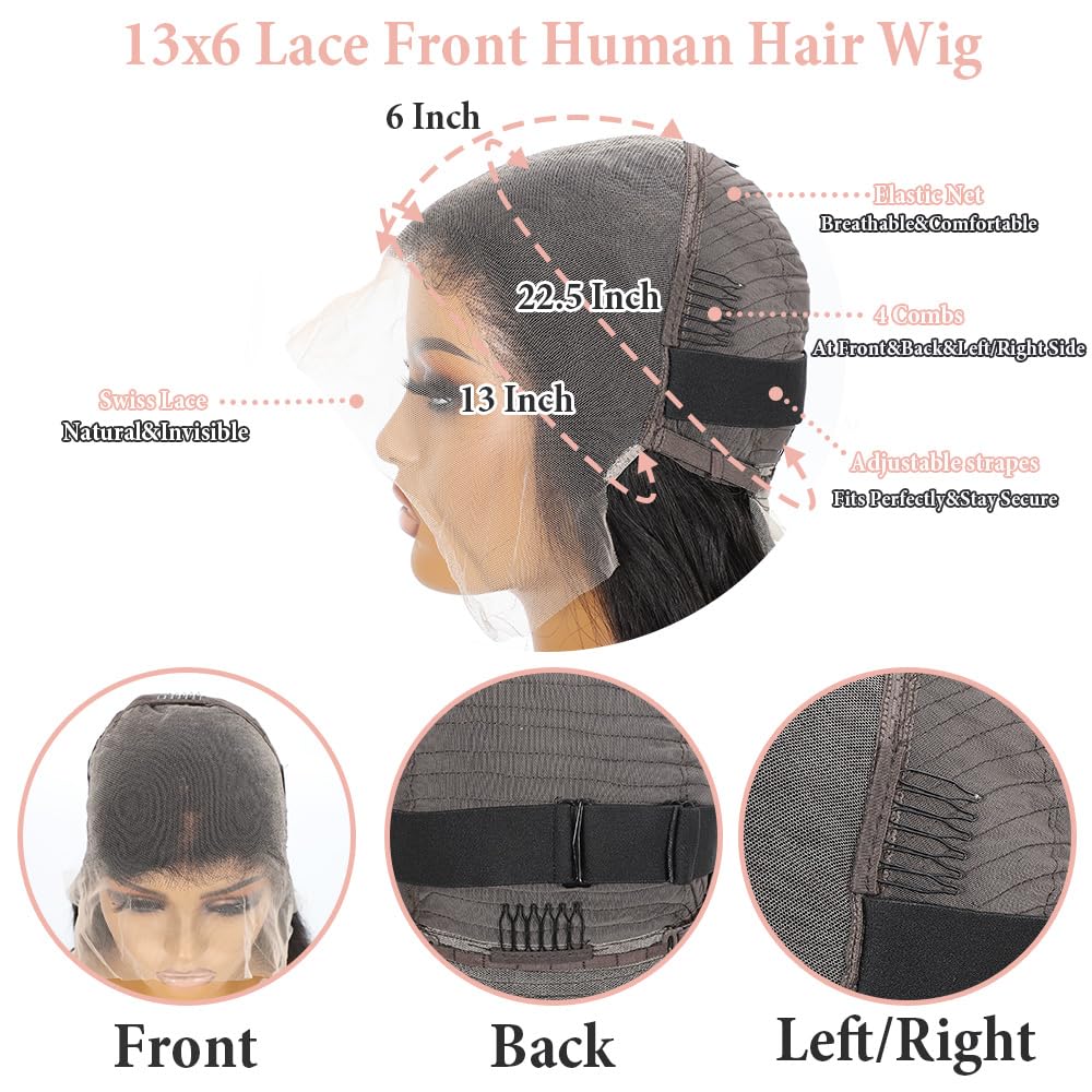 30 Inch 200% Density 13x6 Body Wave Lace Front Human Hair Wig - Image 5