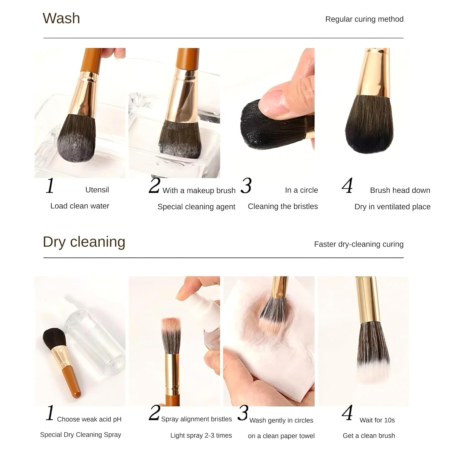 Novo Mini 9-Piece Makeup Brush Set Soft Synthetic Bristles with Travel Bag - Image 9