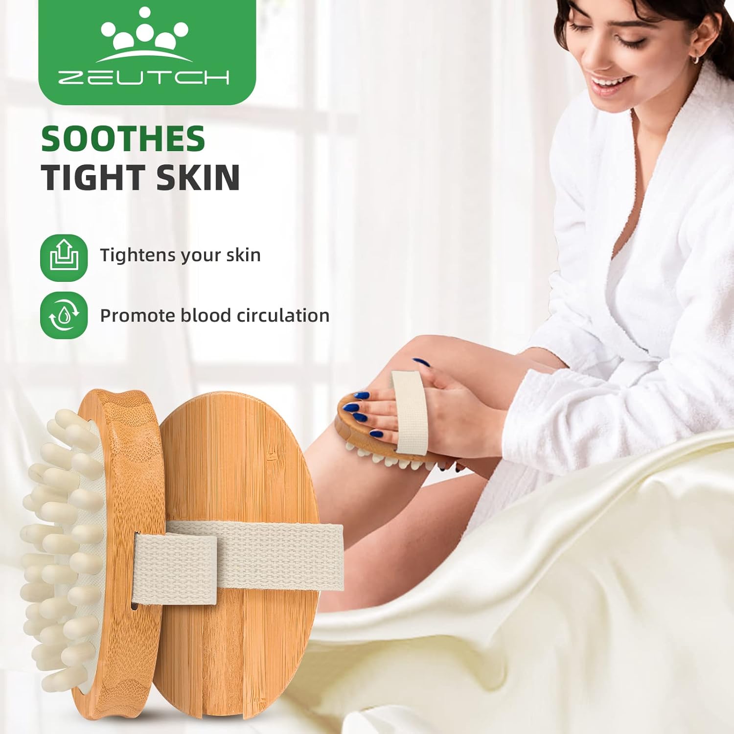 Premium Dry Brushing Body Brush Set Long Handle Lymphatic Drainage Cellulite 5 Pack - Image 4