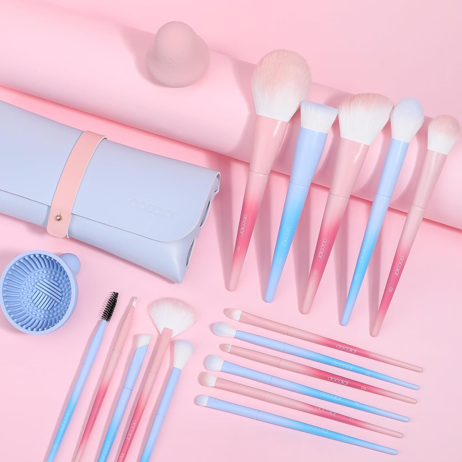 Docolor Fantasy Series Ⅲ 16-Piece Makeup Brush Set with Bag and Sponge, New - Image 2