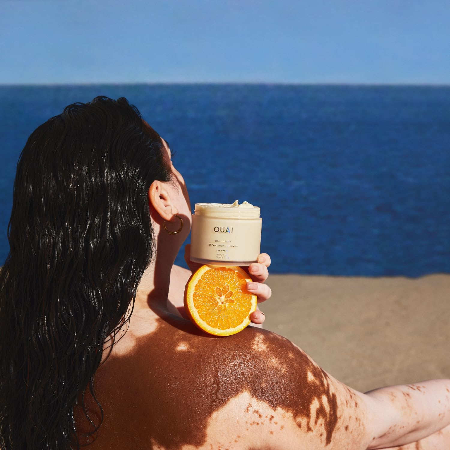 OUAI St. Barts 7.5 Oz Hydrating Whipped Body Cream with Cupuaçu Butter and Coconut Oil - Image 5