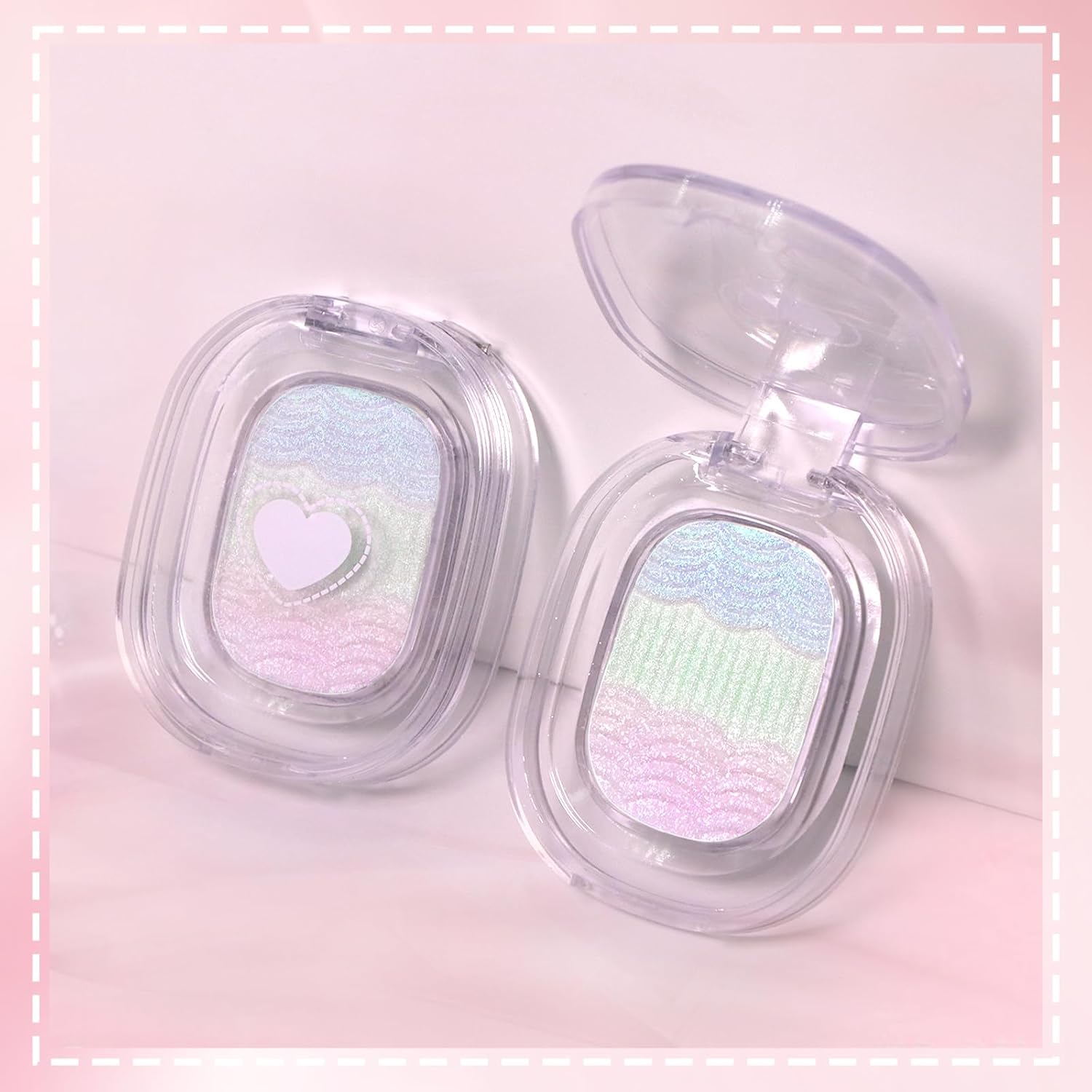Chameleon Face Highlighter Palette 01 with Multichrome Glitter Shimmer for Long Lasting Eye Looks - Image 7