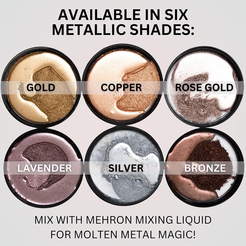 Mehron Metallic Gold Chrome Powder 1 oz Face Body Eyeshadow Eyeliner Pigment - Image 5