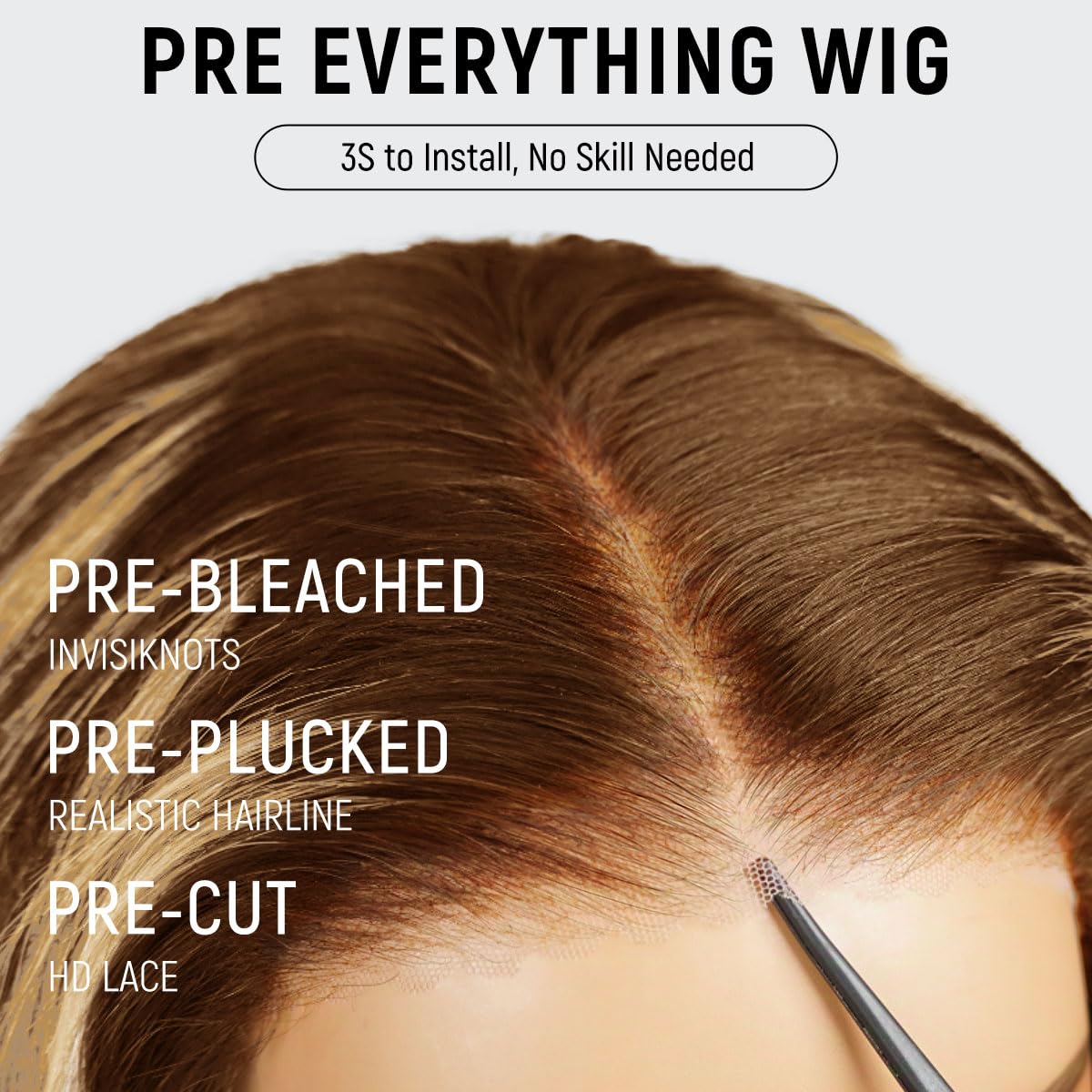 Honey Blonde Ombre 12 Inch Glueless HD Lace Bob Wig 180% Density - Image 2