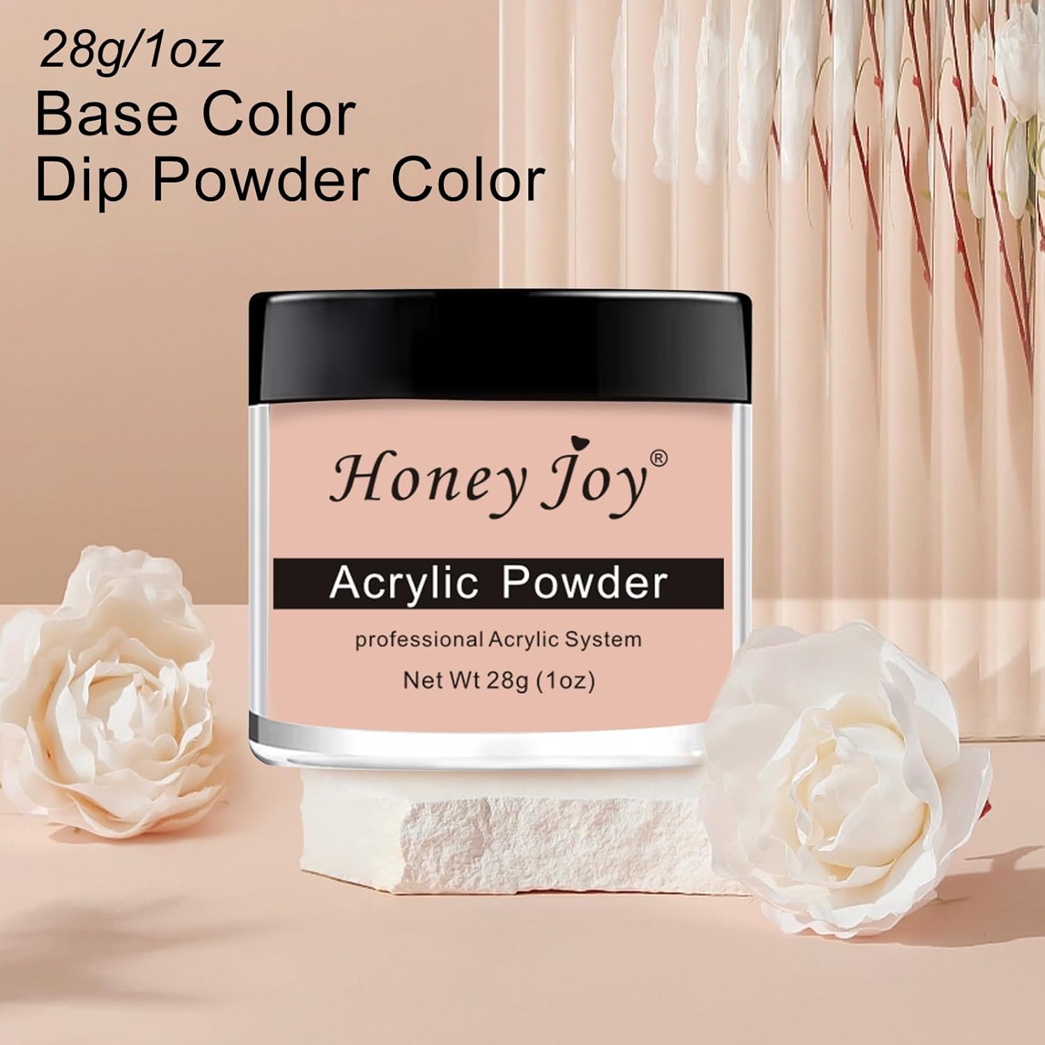 1 oz Clear White Nude Acrylic Powder for Nail Extensions, No Lamp Required - Image 2