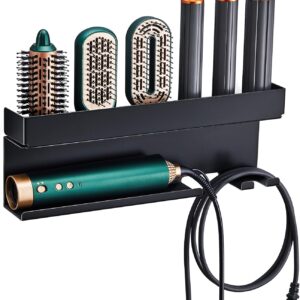 Hair Dryer Holder Wall Mount, Curling Iron Holder, Hair Tool Organizer Styler Accessories Metal, Straighteners Holder for Bathroom, Flat Iron Holder for Vanity Bedroom Bathroom Barber Shops