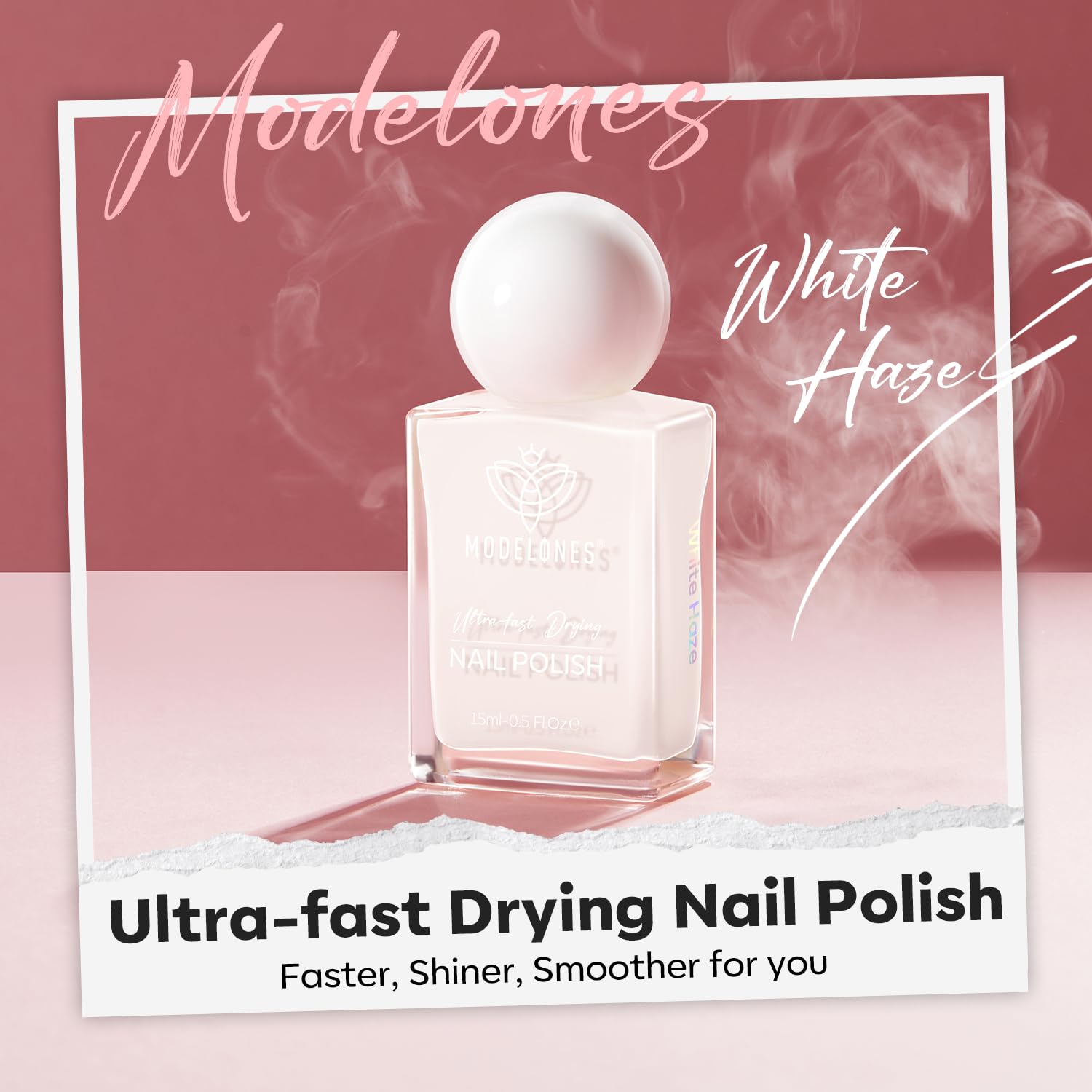 Modelones 15ml Sheer Milky White Jelly Nail Polish for DIY Manicure - Image 2