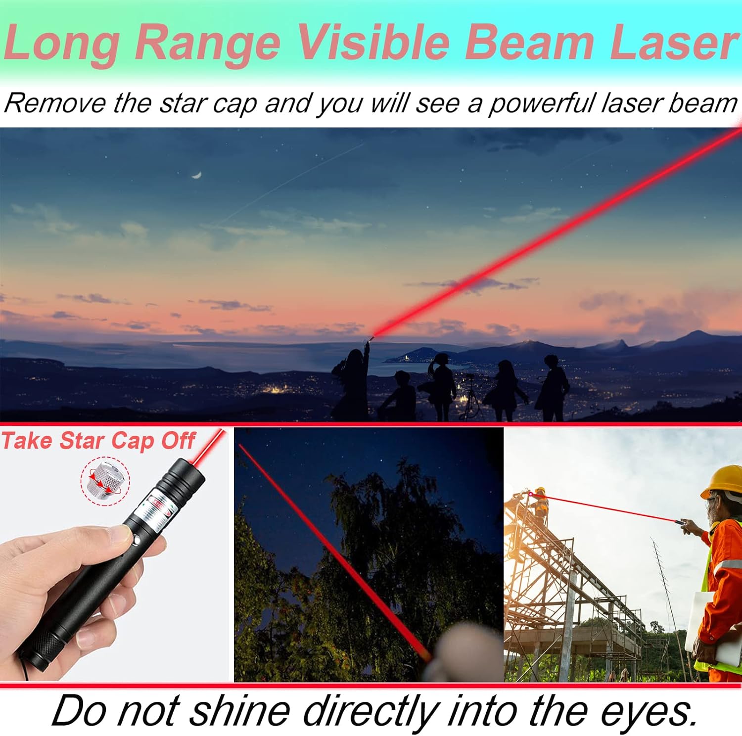 MEUSNO Rechargeable Red Laser Pointer Cat Toy for Cats and Dogs Long Range Strong Light - Image 3