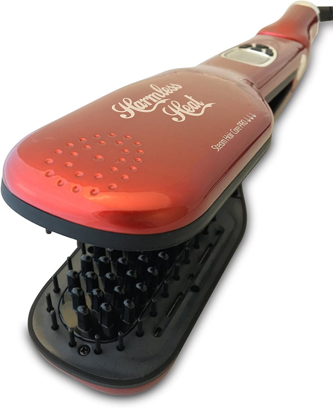 Ceramic Bristle Steam Hair Straightening Brush with Anti-Scald for Salon Professional Use - Image 2