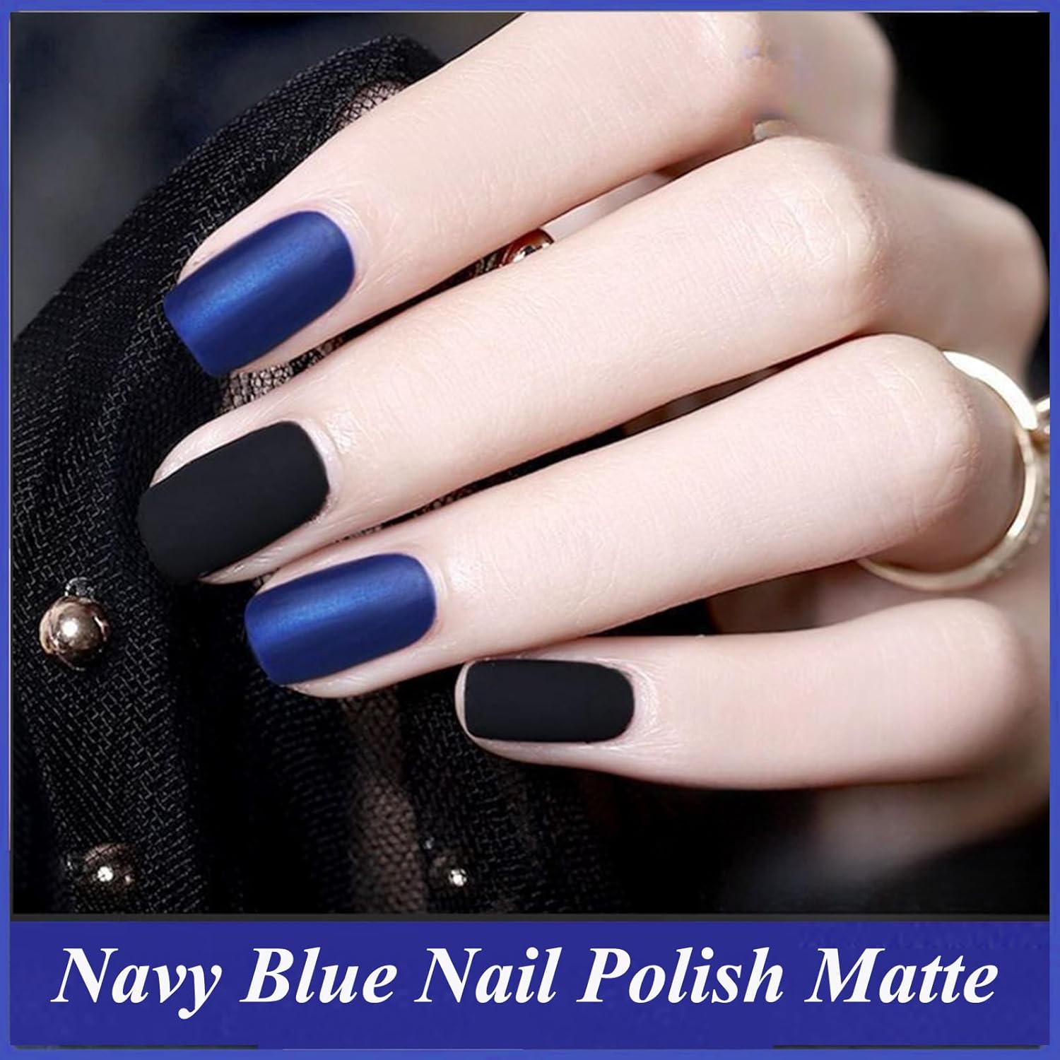 Navy Blue Matte 15ml Instant Dry Nail Polish for Quick Gel Color Application - Image 6