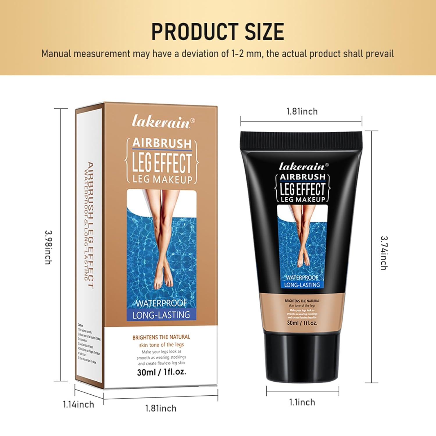 Waterproof Leg Makeup Body Concealer Vein Cover Cream 30ML #03 Bronze - Image 9