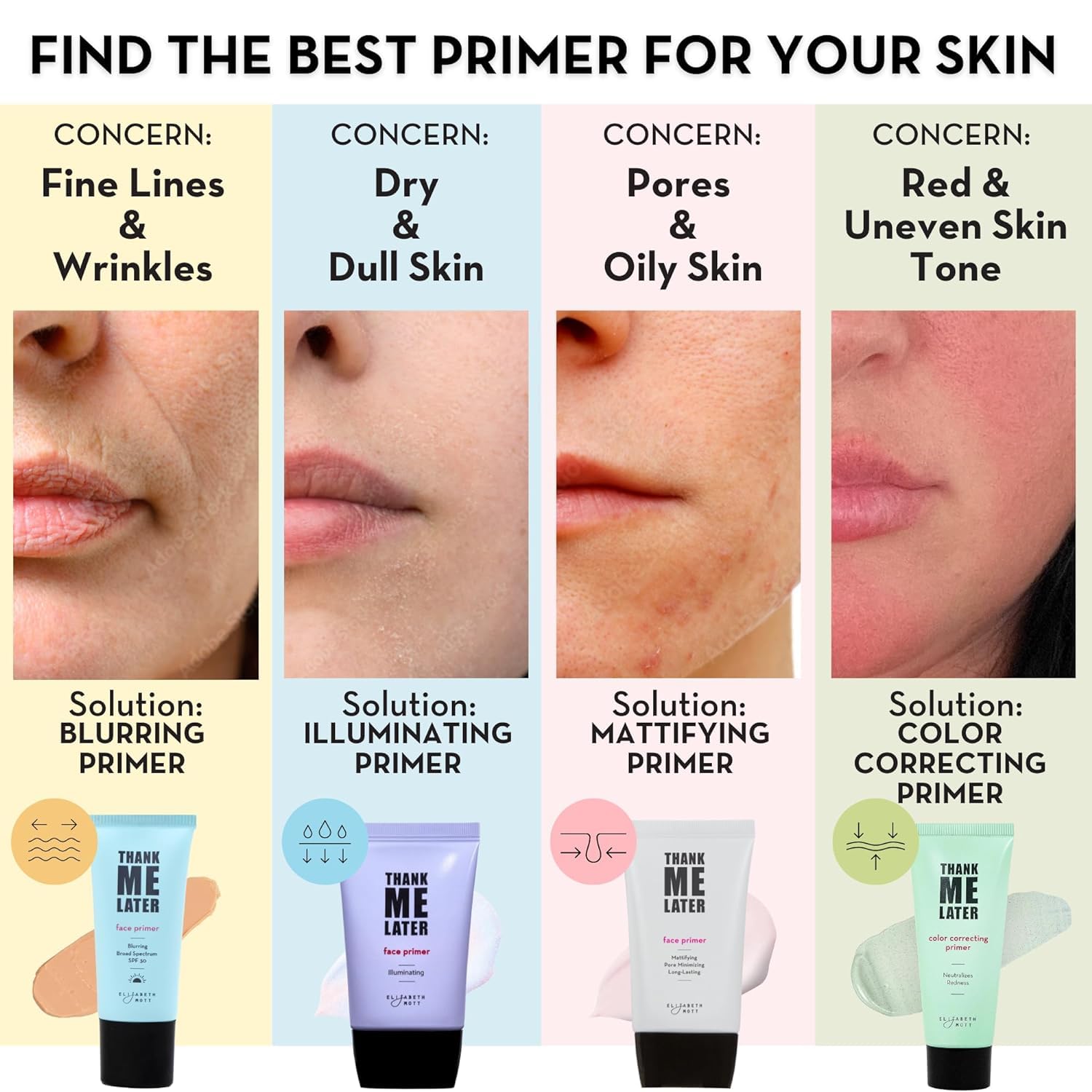Elizabeth Mott Thank Me Later Color Correcting Face Primer 30g with Niacinamide and Cica - Image 8