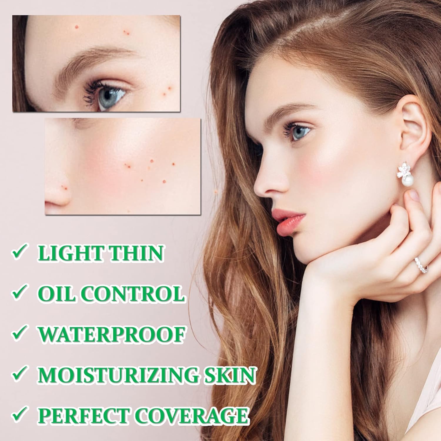 2PCS Mushroom Head CC Cream & BB Cream Foundation Primer Set with Brush - Image 2