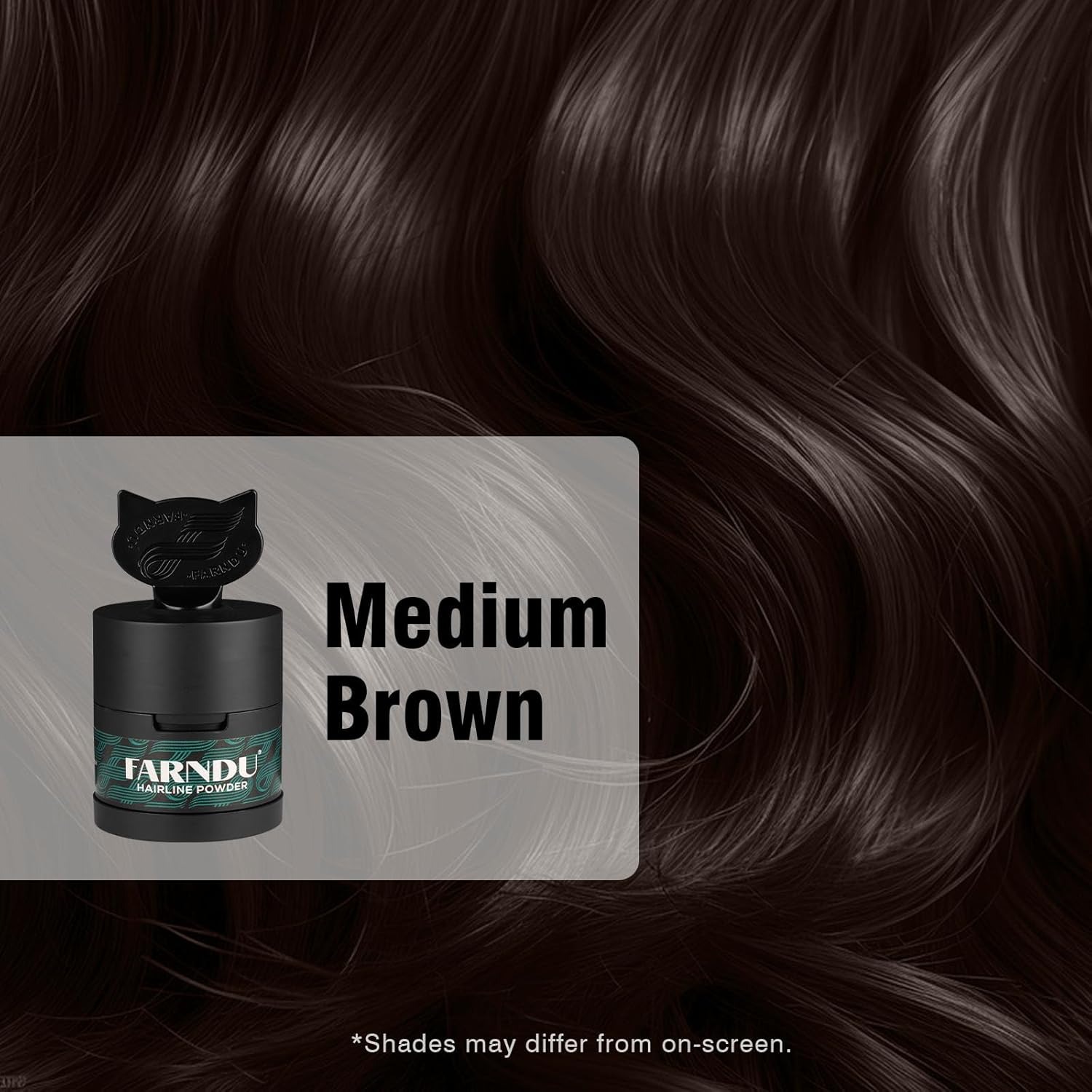 Hairline Powder 12g for Instant Hair Root Touch Up, Medium Brown Color Concealer with 2 Refills - Image 2