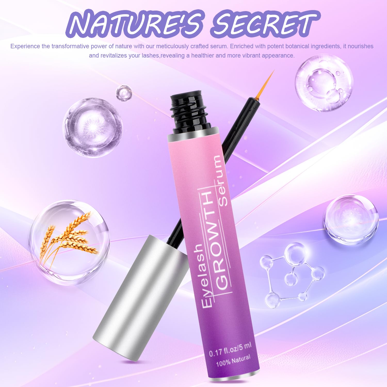 Aomock Premium Eyelash and Eyebrow Growth Serum 5ml for Thicker, Fuller Lashes and Brows - Image 8