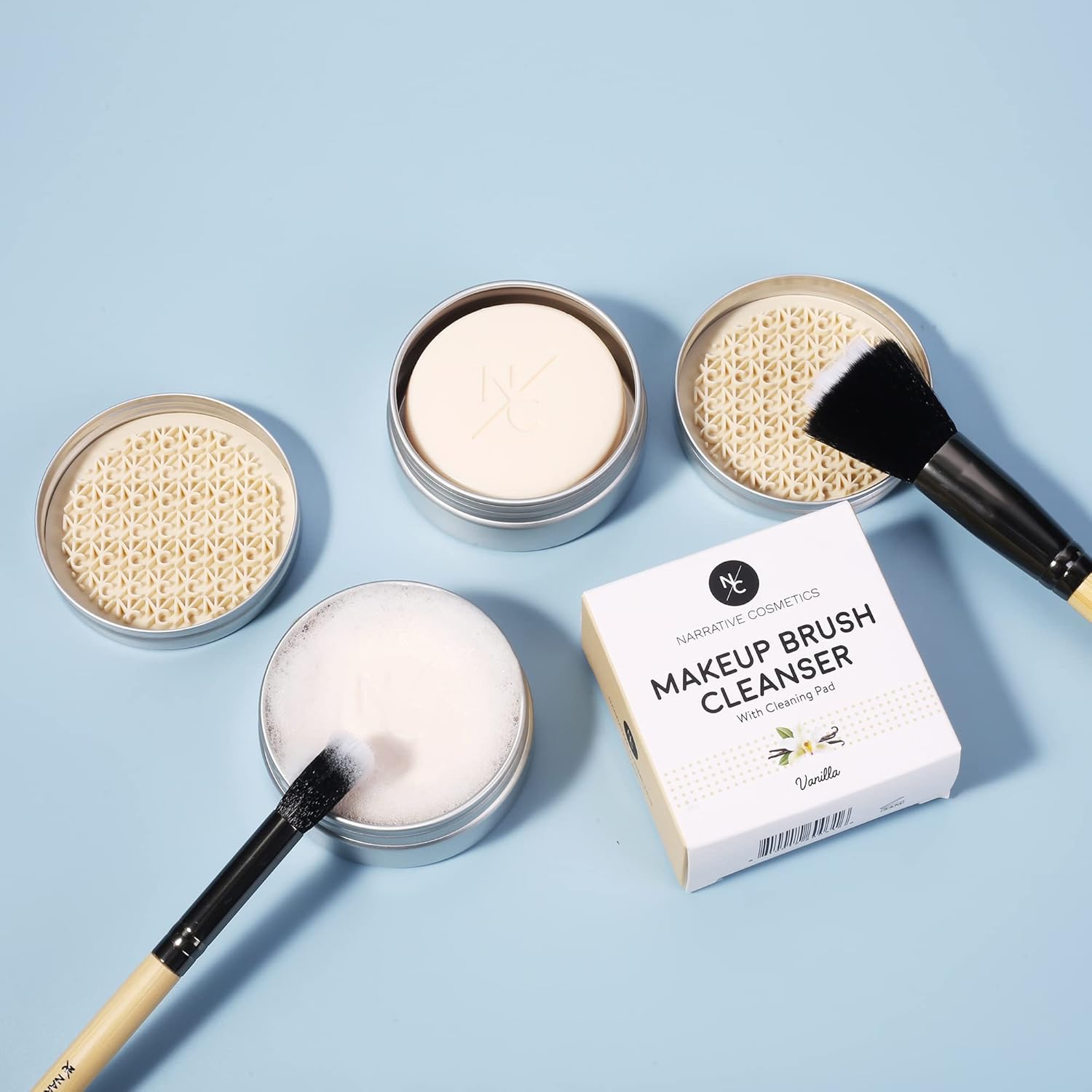 Vegan Cruelty-Free Makeup Brush Cleanser Soap with Silicone Pad 2.45 Oz - Image 8
